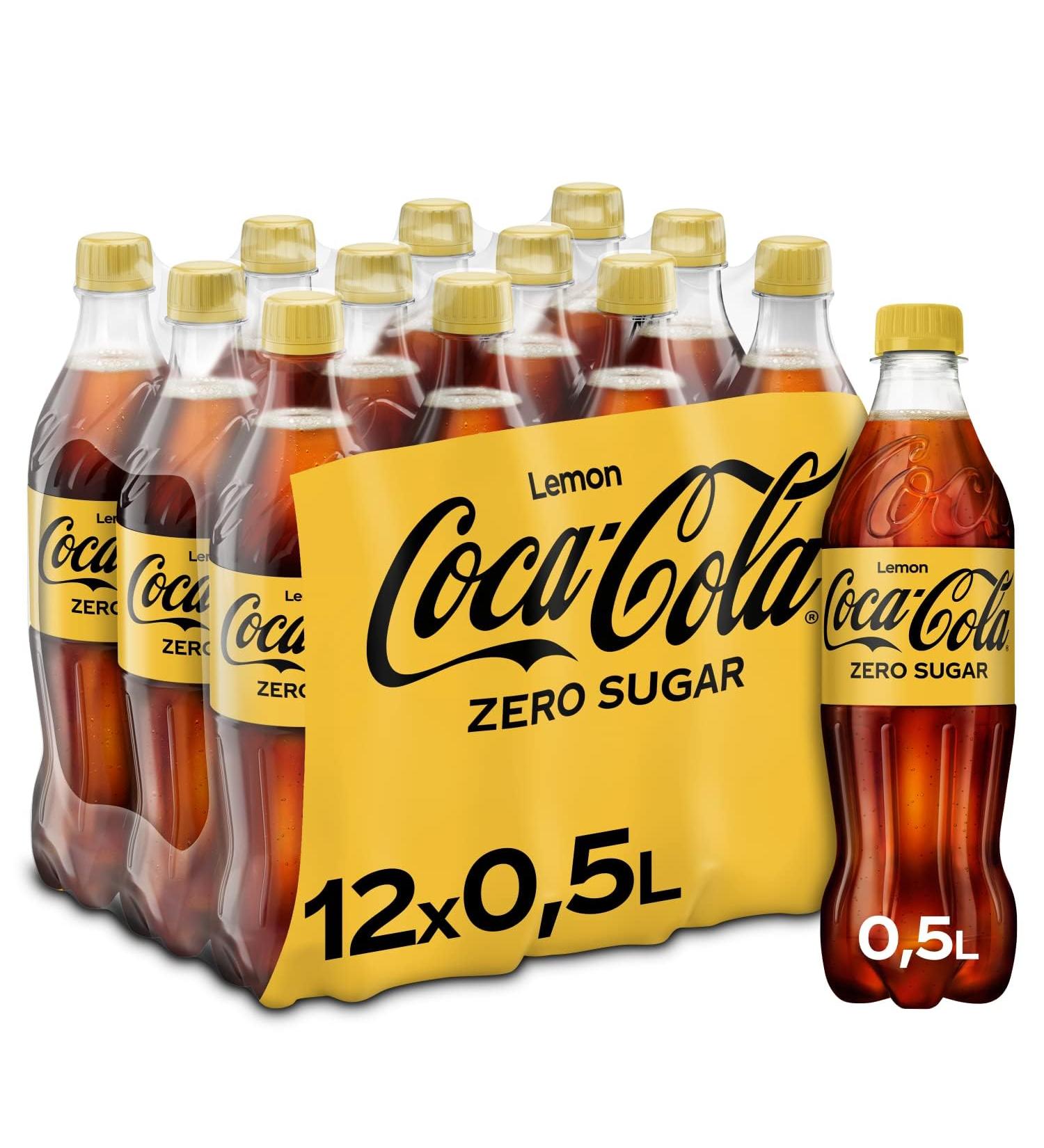 Coke Zero Sugar Lemon 12 x 500ml PMP - New Lemon Flavour