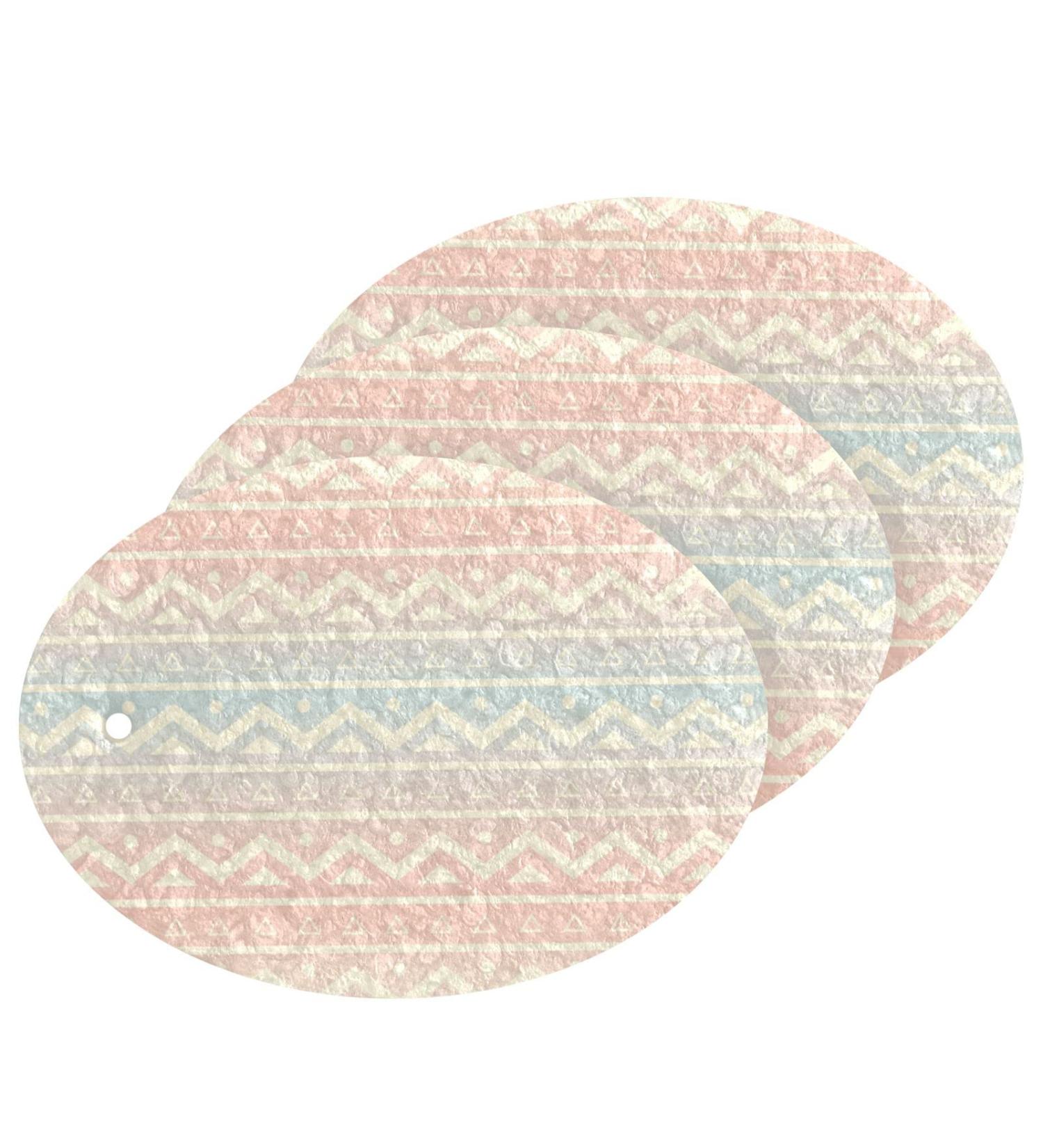 3-Pack Cleaning Kitchen Sponges Oval Bohemia Stripe Kitchen Cellulose Dishwashing Wood Pulp Cotton - Buy Online on GoSupps.com