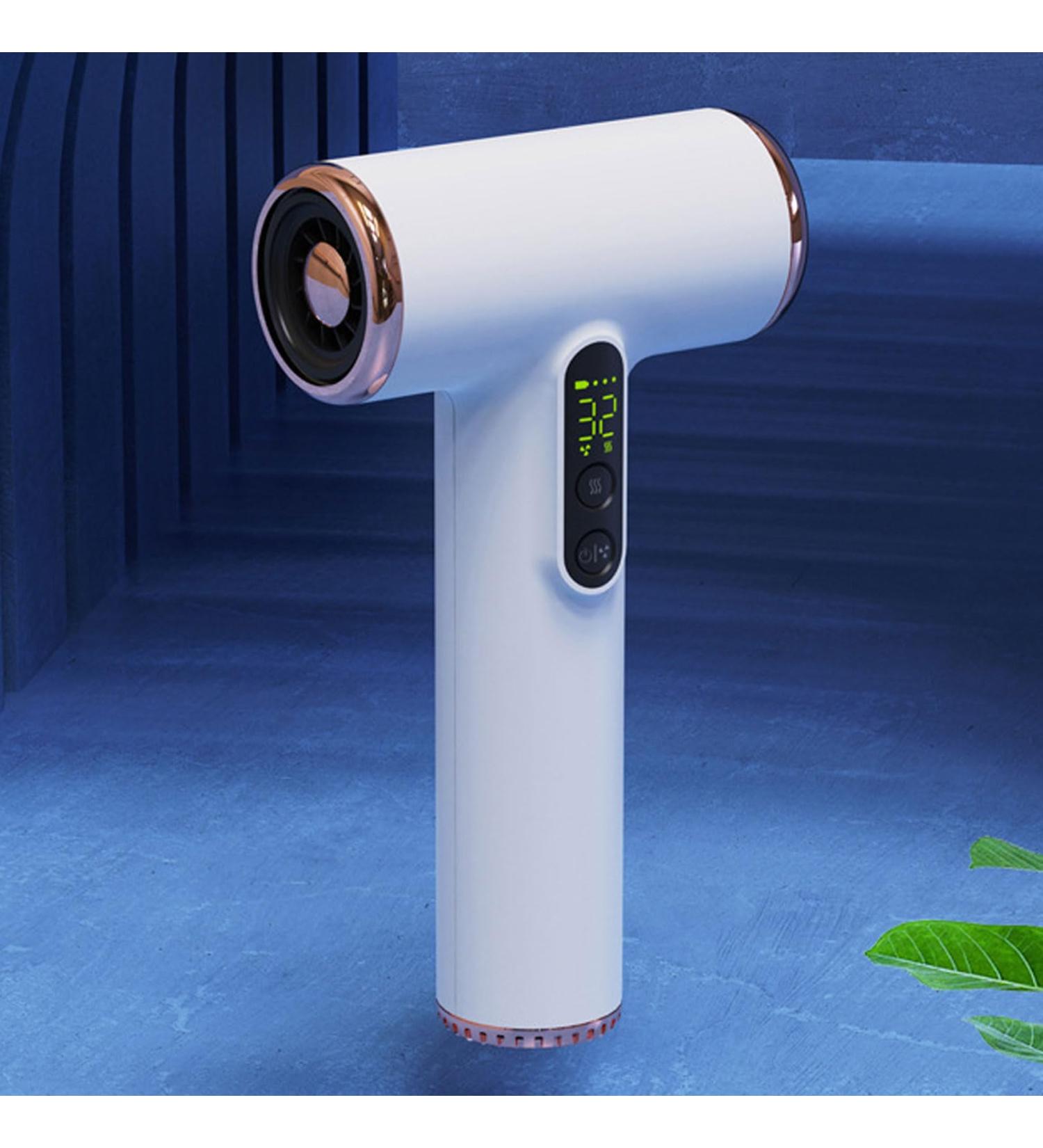 Hair Dryer Cordless Blow Dryer with Digital Screen USB Rechargeable Portable Jet Fan with Nozzle Wind Speed Adjustment Fast Drying for Women Home/Travel Hair Care Dryer - Buy Online on GoSupps.com