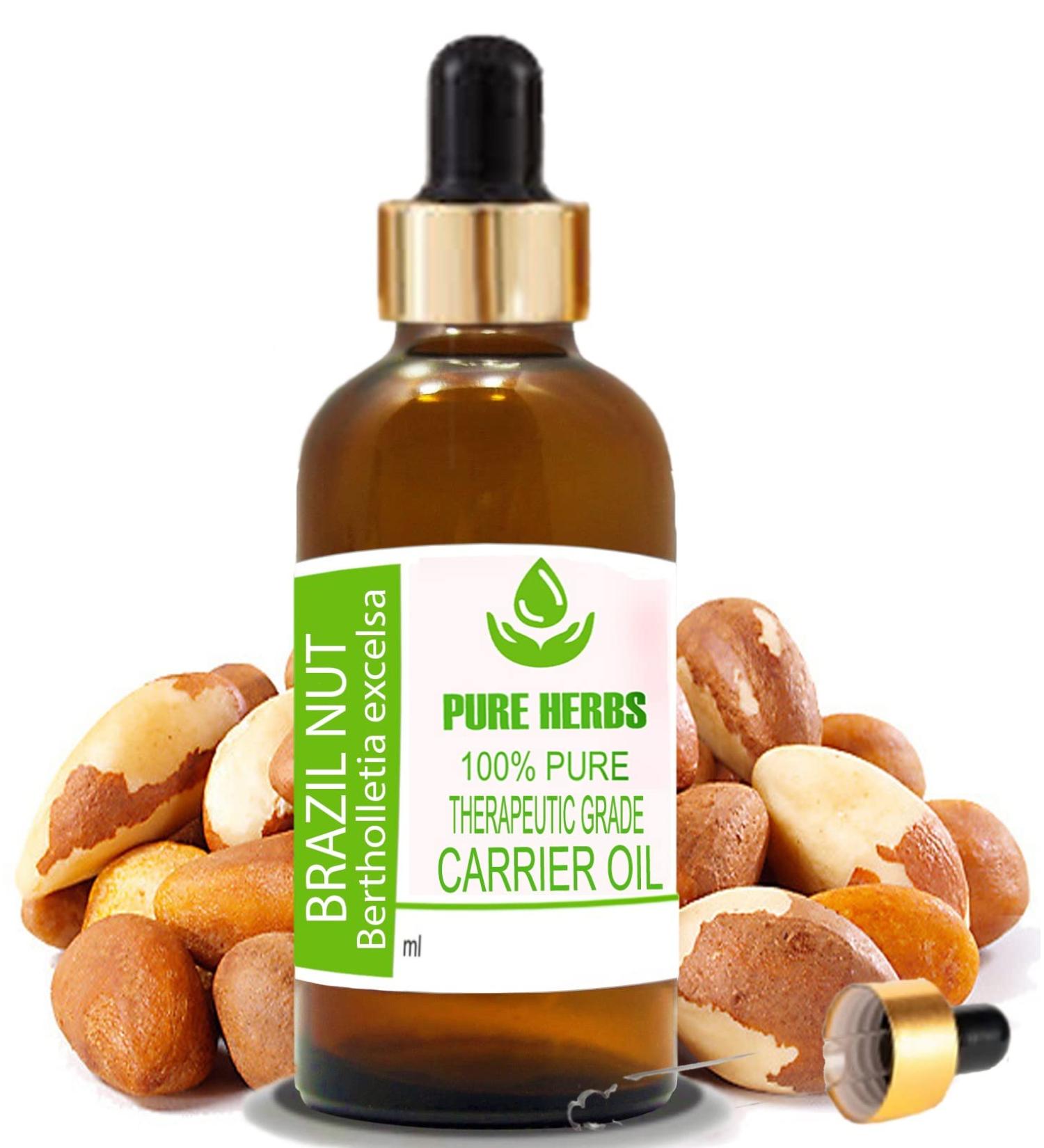 Buy Pure Brazil Nut Oil - Natural Therapeutic Grade Carrier Oil (50ml) - Eco-Friendly Cold-Pressed Bertholletia excelsa - Fast International Shipping - Buy Online on GoSupps.com