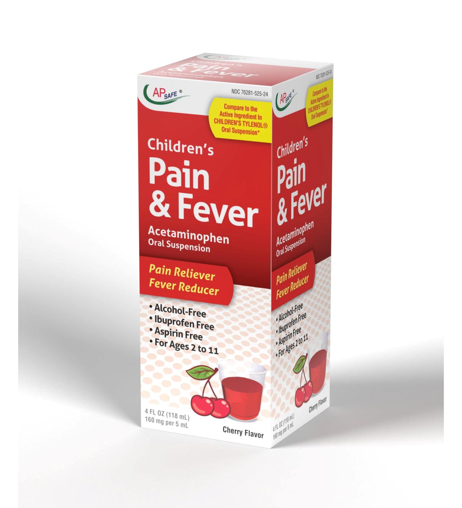 Kids' Acetaminophen Oral Suspension for Pain & Fever Relief - Buy Online on GoSupps.com