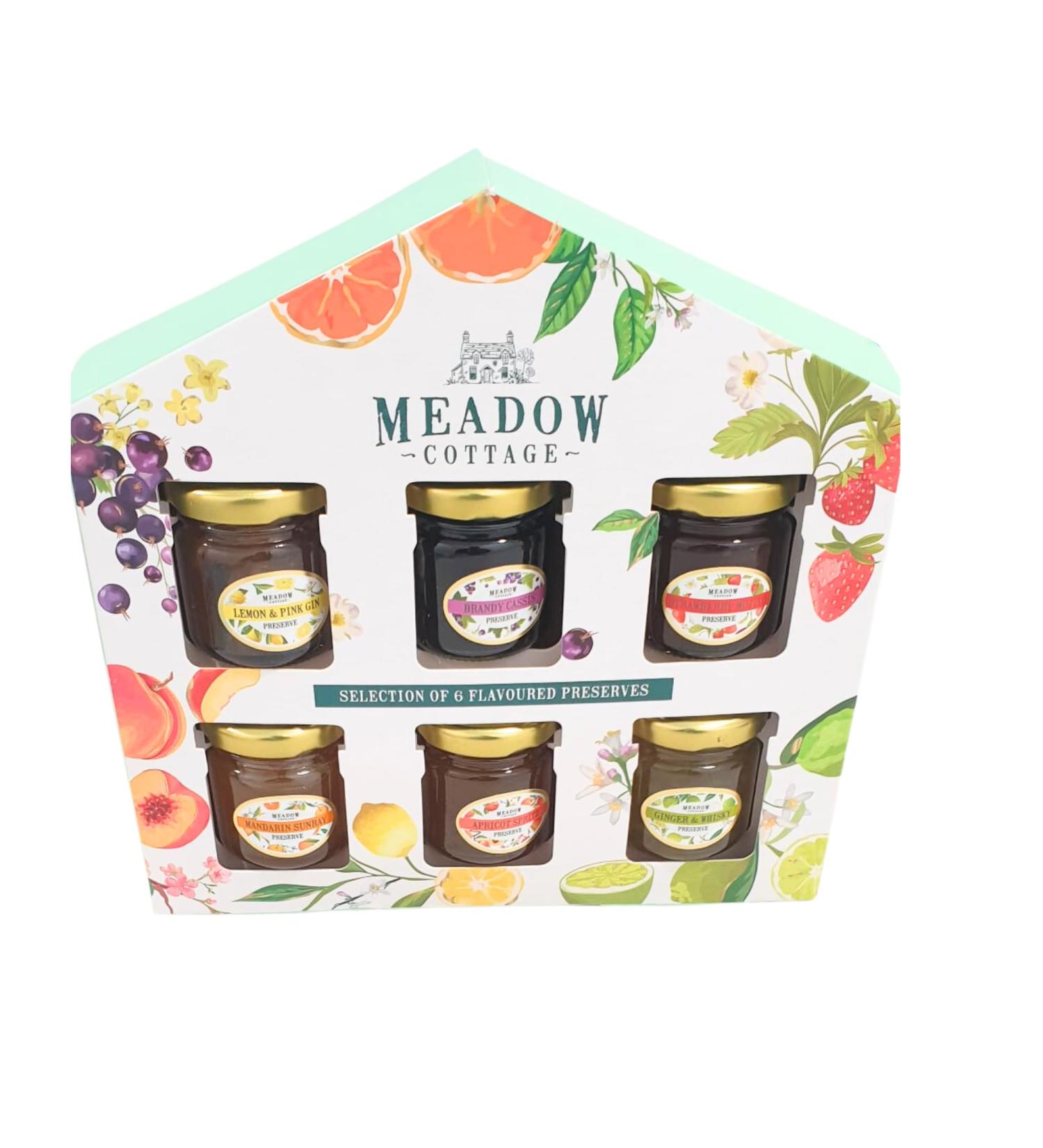 Temas Mixed Selection Flavoured Preserves Gift Set (Pack of 6) - Includes Strawberry Mandarin Apricot Lemon Ginger & much more | 6 x 42g - Buy Online on GoSupps.com