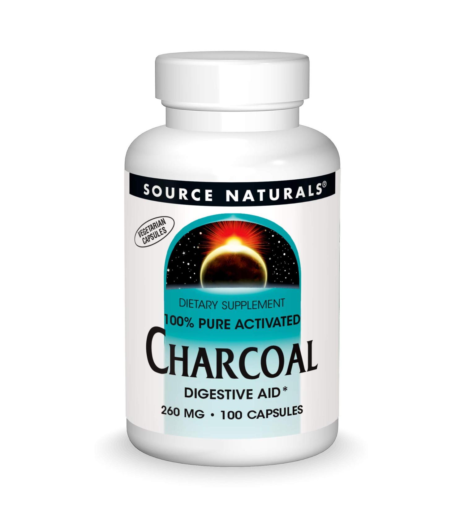 Source Naturals Charcoal - 100 Capsules, 100% Pure Activated Digestive Aid - Buy Online on GoSupps.com