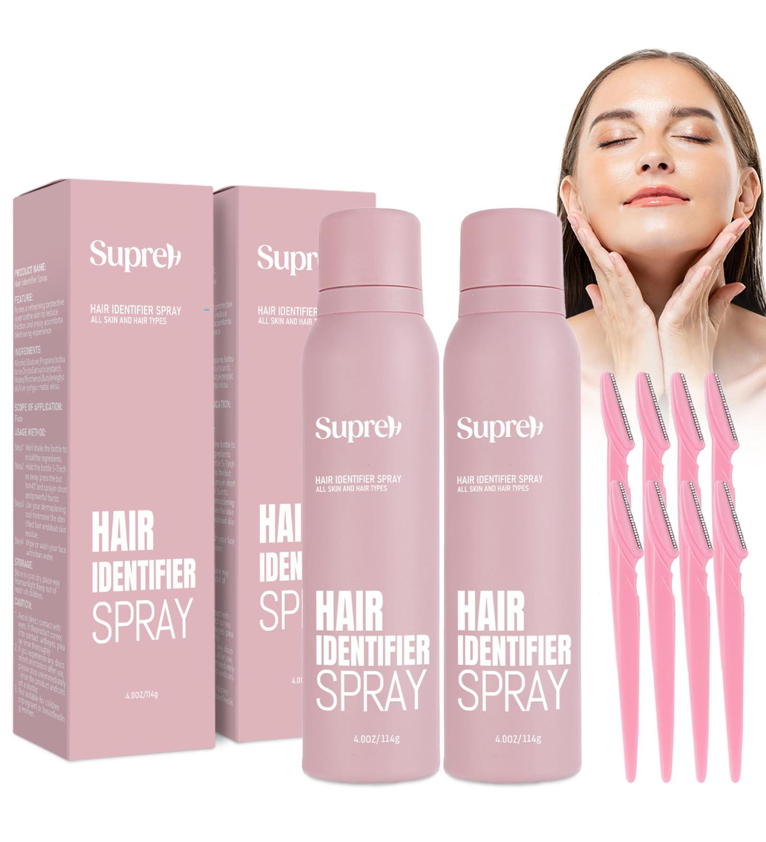 Hair Identifier Spray for Face Shaving: Dermaplane Spray and Razor Set (8.46 FL OZ) - Buy Online on GoSupps.com