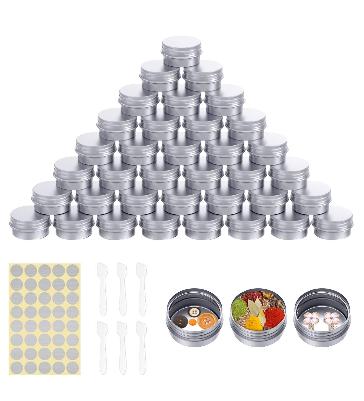 35 Pcs 20ml Aluminum Cream Can Set with Lids - Ideal for Lotions Mini Candles & Cosmetics | International Shipping - Buy Online on GoSupps.com
