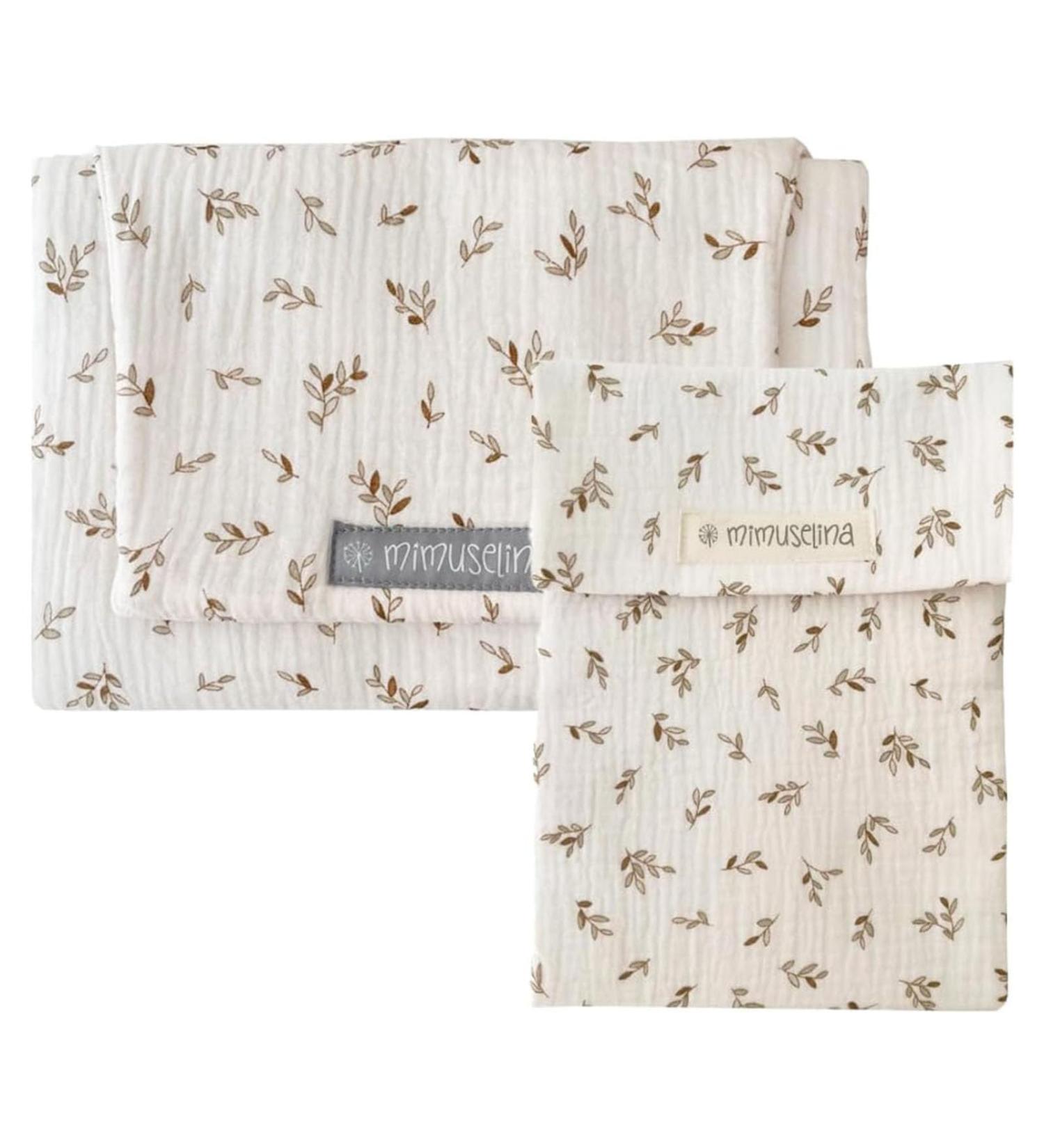 Mimuselina 2 Pack: Portable Baby Changing Pad & Diaper Bag - Foldable Water-Repellent Ecru | Ideal for On-the-Go Parents - Buy Online on GoSupps.com