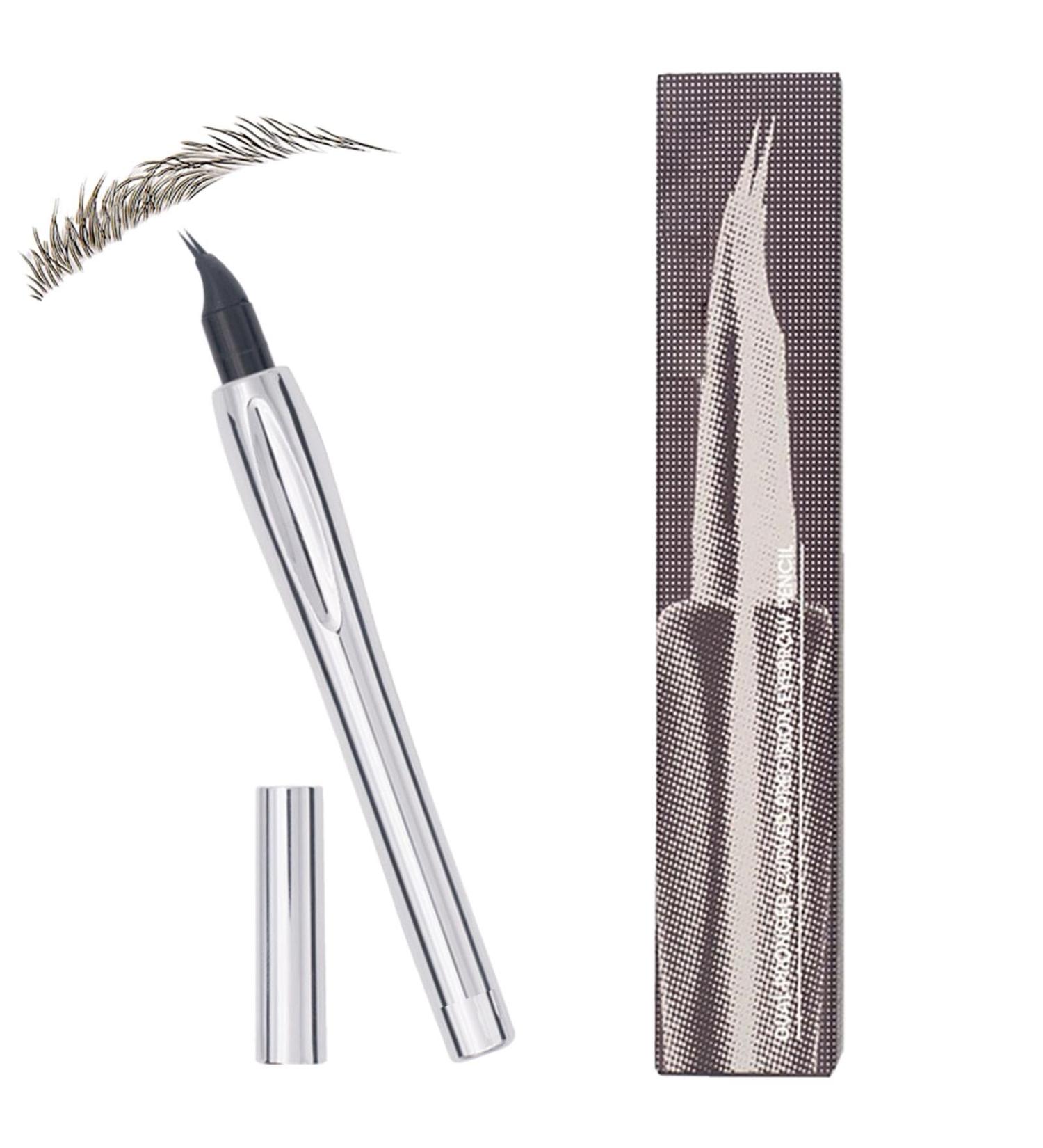 Nuhjytgf Two Eyebrow Pencil Waterproof Eyebrow Pen Long Lasting Double Forked Tip Pencil 08ml Eye Makeup Beauty Care Tool Facial Color Brush for Beginners Hairlines Brown - Buy Online on GoSupps.com