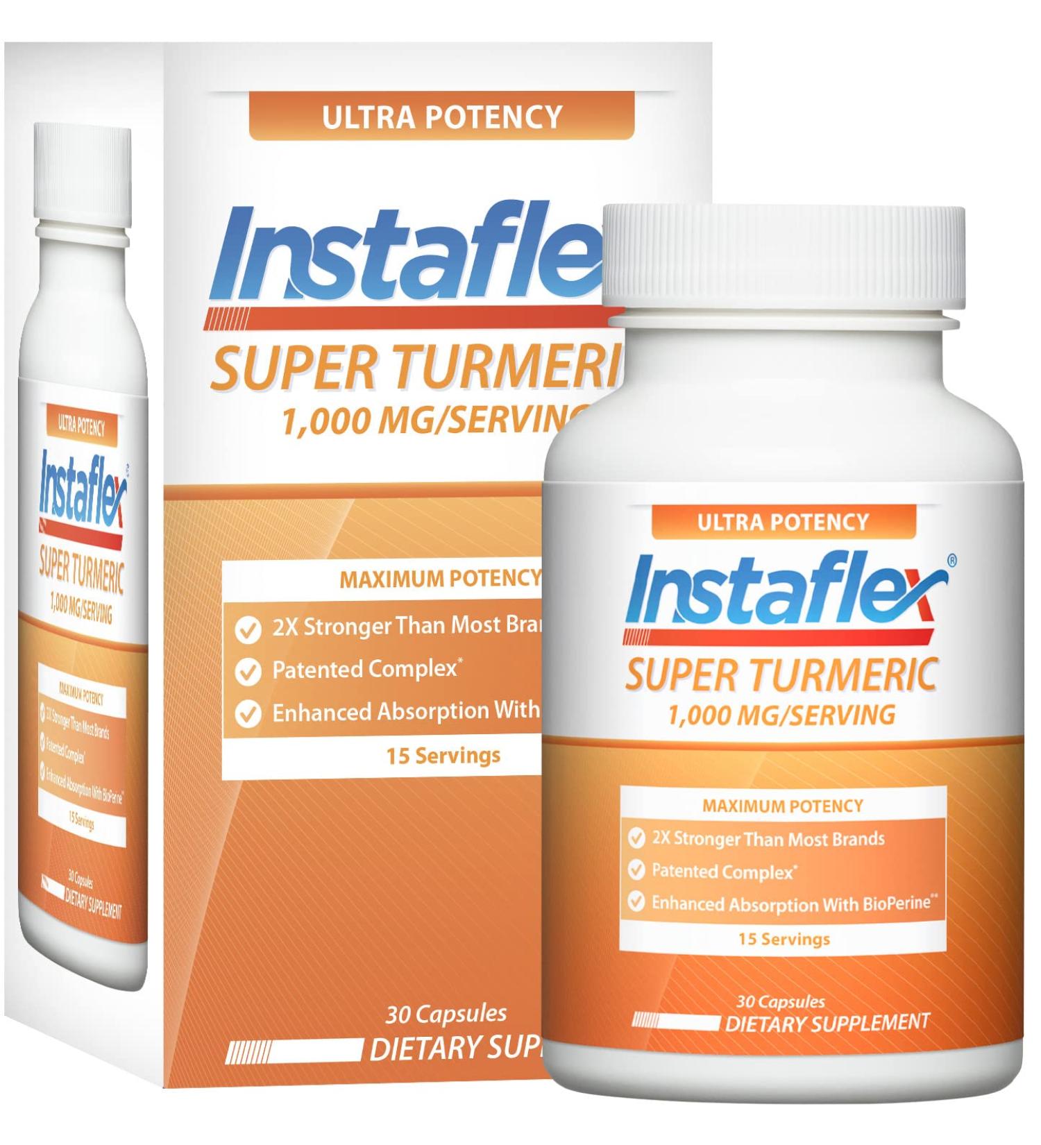 Instaflex Super Turmeric - 1000mg Curcumin with BioPerine & Black Pepper Extract - Buy Online on GoSupps.com