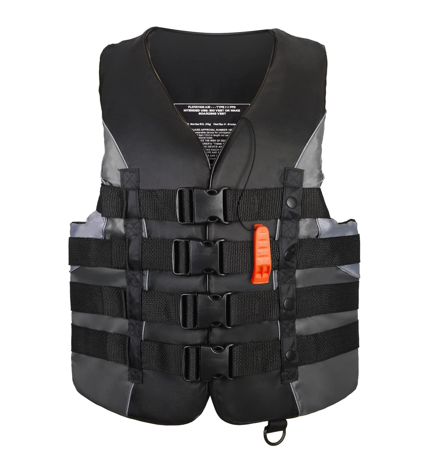 Leader Accessories Adult Universal USCG Approved Vest Black X-Large - Buy Online on GoSupps.com