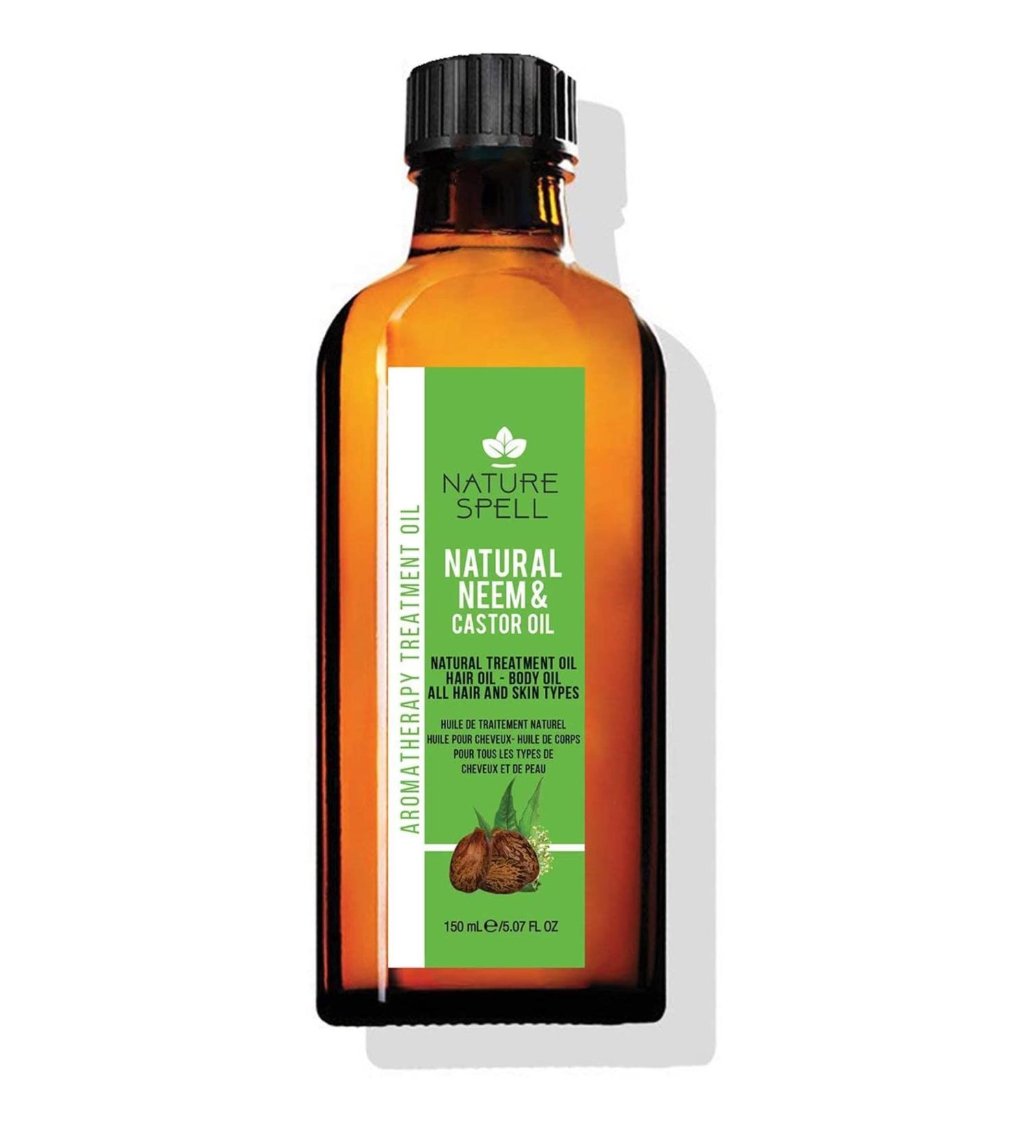 Nature Spell Neem & Castor Oil for Hair & Body | 150ml | Natural Hair Care & Skin Moisturizer - Shop Internationally - Buy Online on GoSupps.com