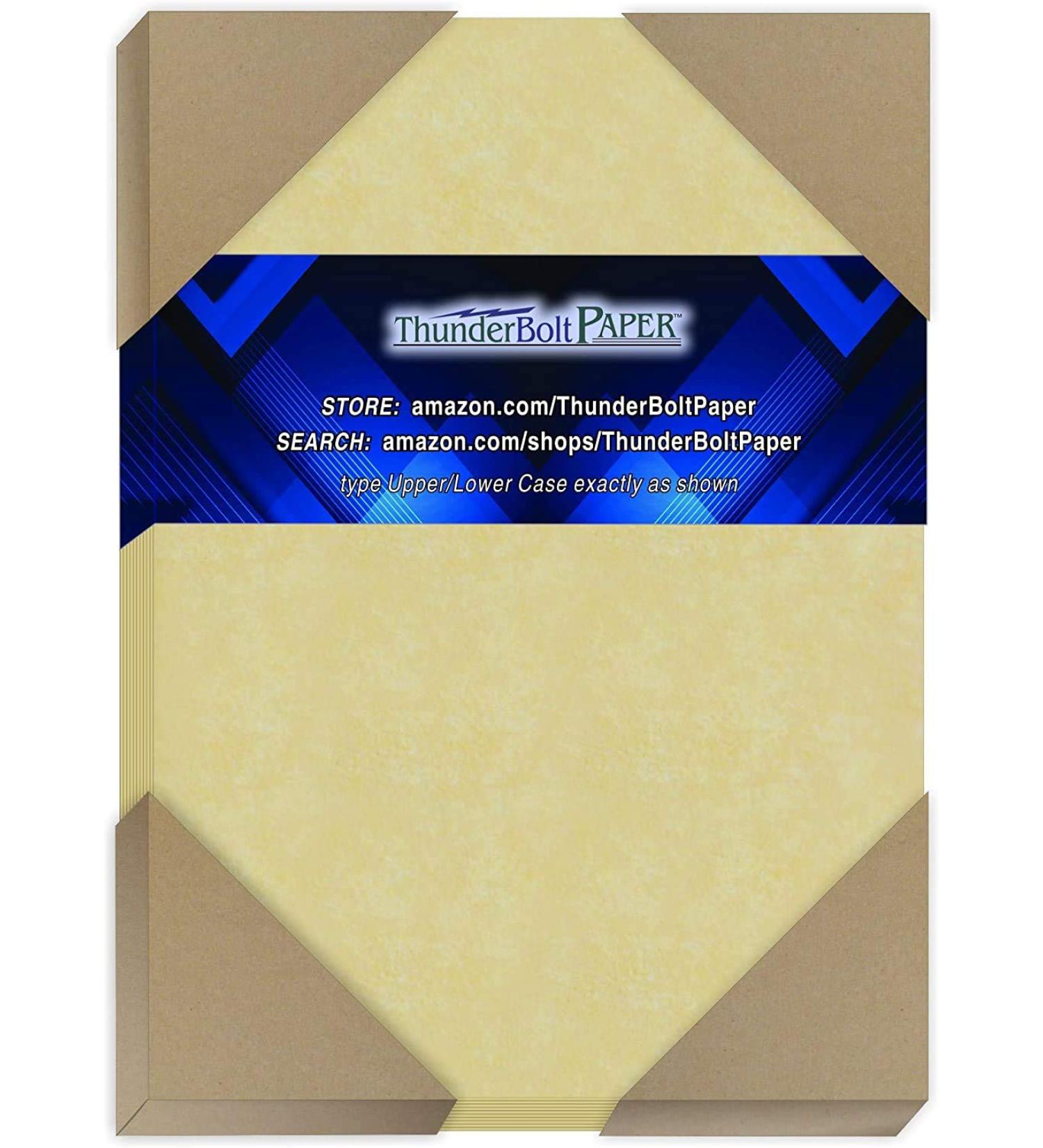 200 Gold Parchment 65lb Cover Weight Paper - 4x6 Photo|Card Size - Printable Cardstock Colored Sheets | Old Parchment Semblance - 200 Sheets - Buy Online on GoSupps.com