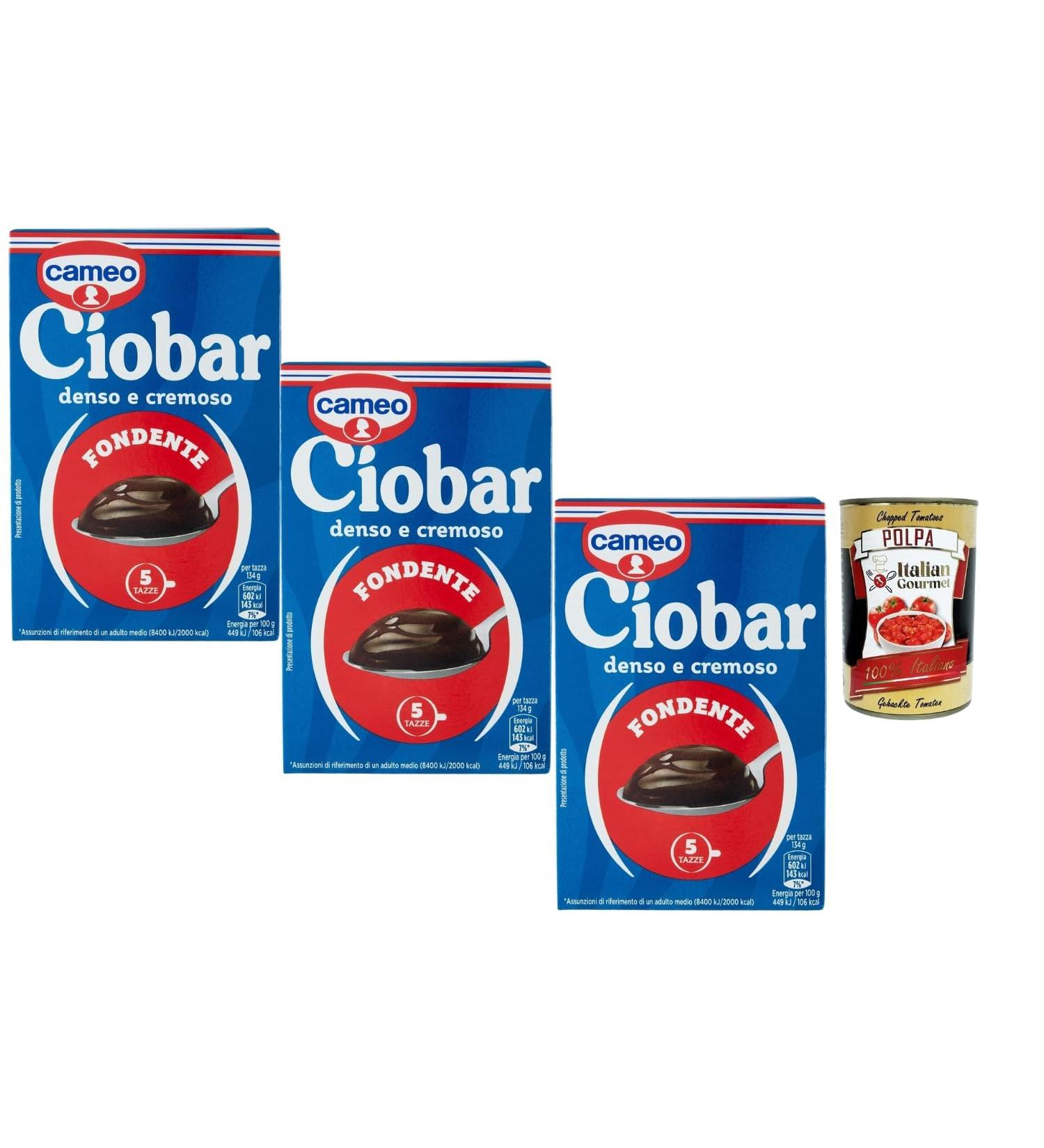 Italian Gourmet Ciobar Chocolat Chaud Noir Fondant 3x115g boisson chocolat e italienne intense texture paisse et cr meuse cacao riche pr parer avec lait ou eau id al hiver - Buy Online on GoSupps.com