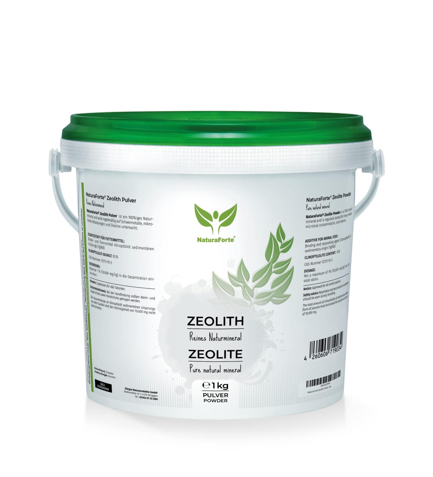 Nature Cake Zeolite Powder 1 kg - Premium Clinoptilolith 92% | Pure Natural Volcanic Earth | Extra Finely Ground No Additives - Buy Online on GoSupps.com