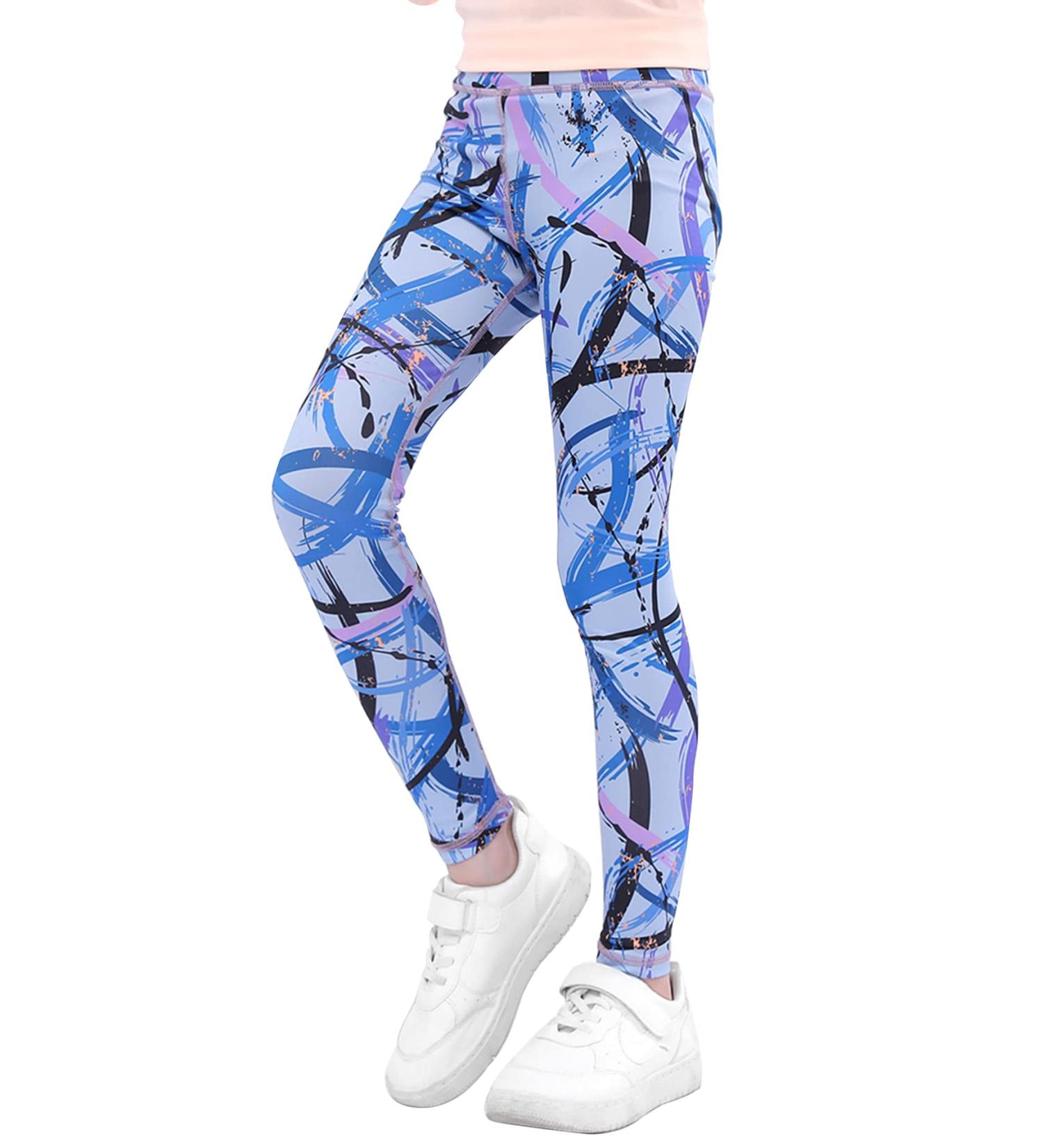 SEAUR Girls Sports Leggings | Long Yoga Pants | Solid Color Tight Jogging & Running Pants | Training Apparel for 90-155 cm - Buy Online on GoSupps.com