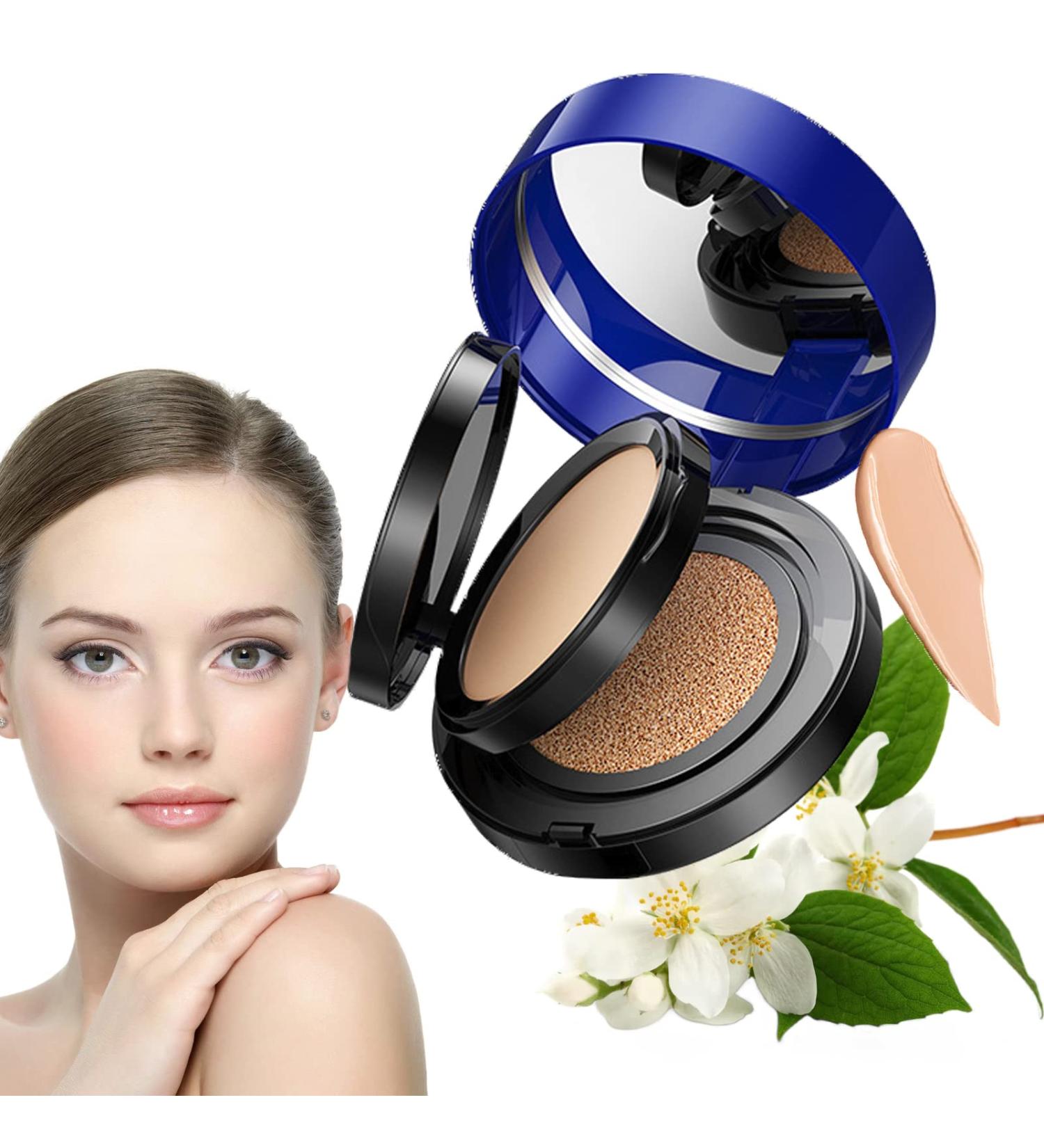 Onebikiniha 2 In 1 Cushion Pressed Powder Concealer Liquid Foundation and Magic Pore Primer Set - Natural Shade - Buy Online on GoSupps.com