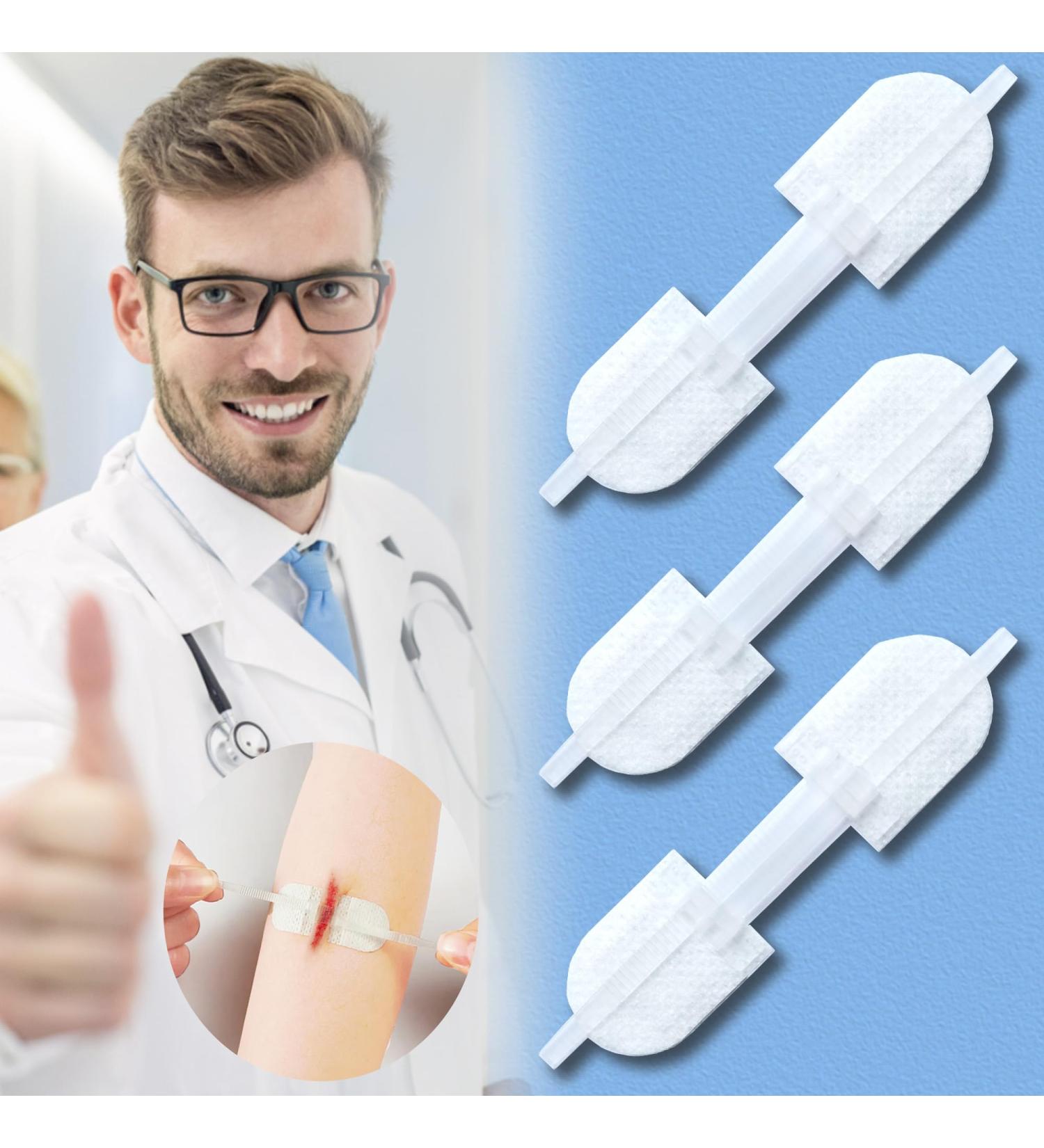 Wound Closure Strips - Emergency Laceration Kit for Fast Stitch-Free Healing | Butterfly Bandages for Quick Wound Care - Buy Online on GoSupps.com