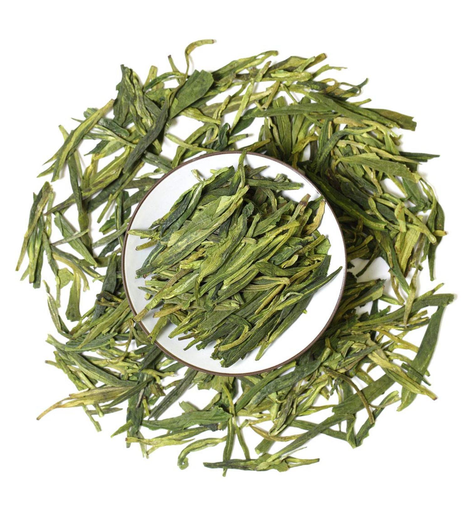 GOARTEA Th Vert - 100g (3.5 Oz) Anji Bai Cha Long Jing White Dragon Well Loose Spring Leaf Chinese GREEN TEA VERT - Buy Online on GoSupps.com