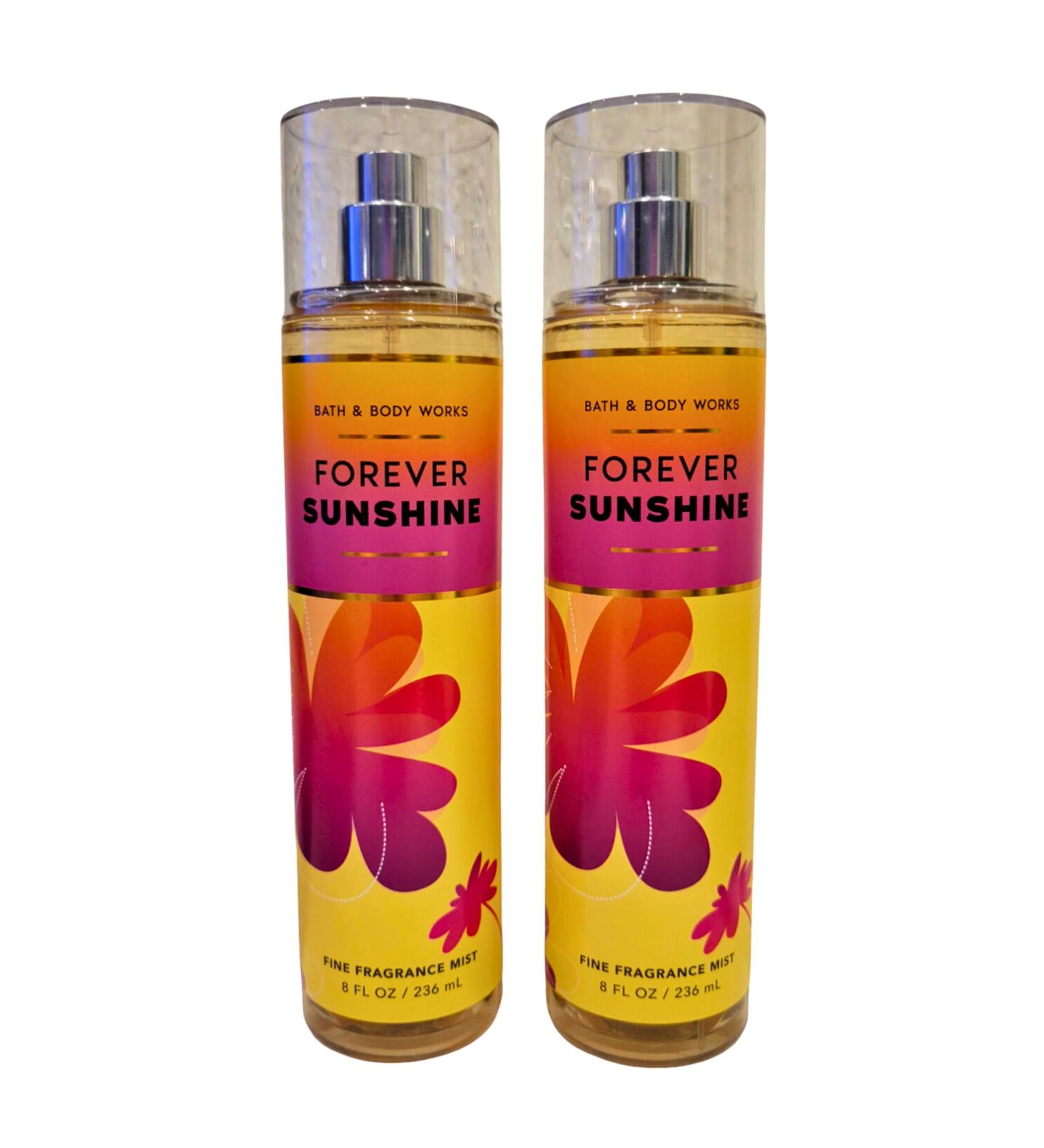Bath & Body Works Fine Fragrance Mists Set of 2 8oz Each Bottle (Forever Sunshine)