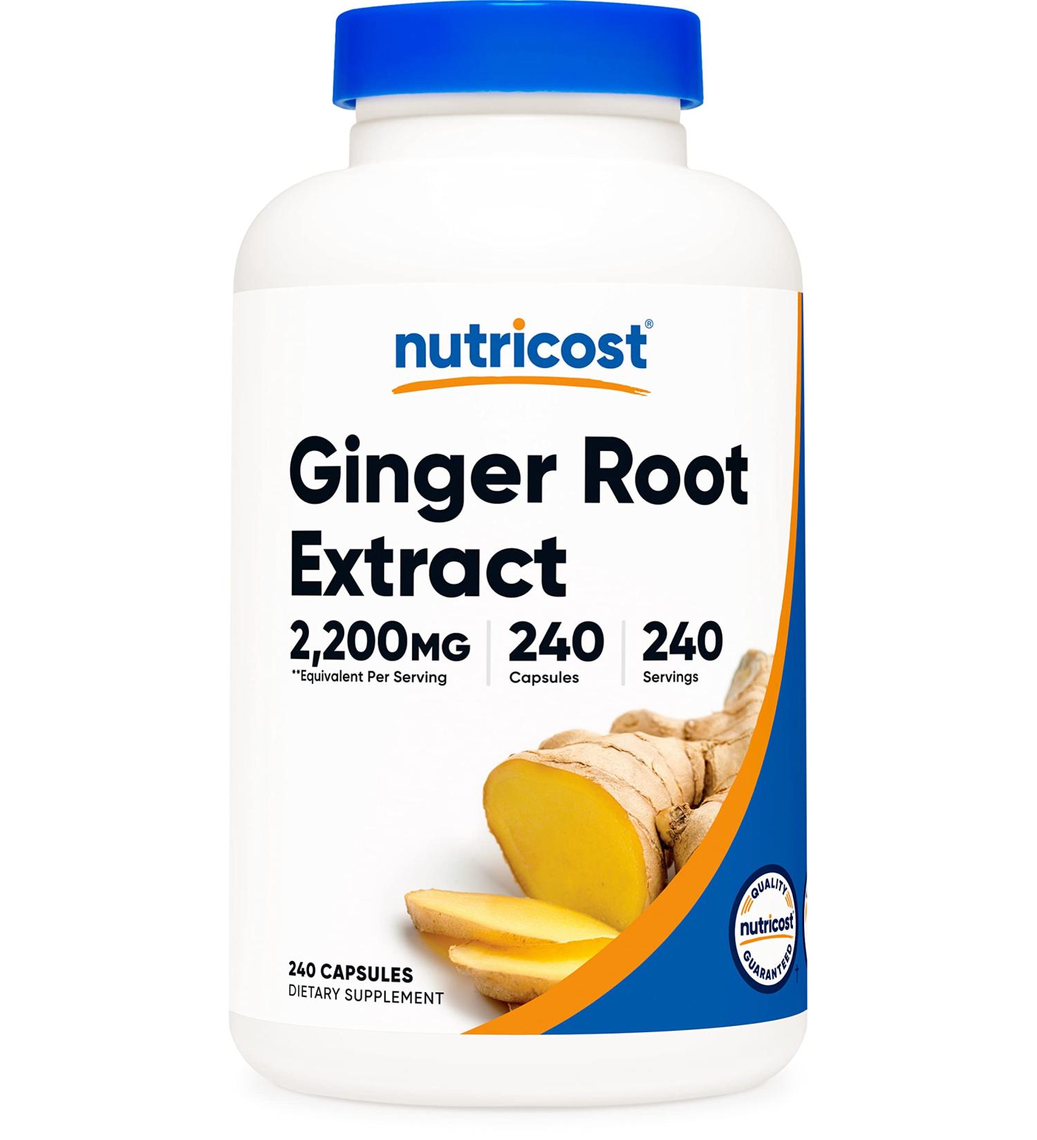 Nutricost Ginger Root Extract 550mg - 240 Capsules - 240 Count - Buy Online on GoSupps.com