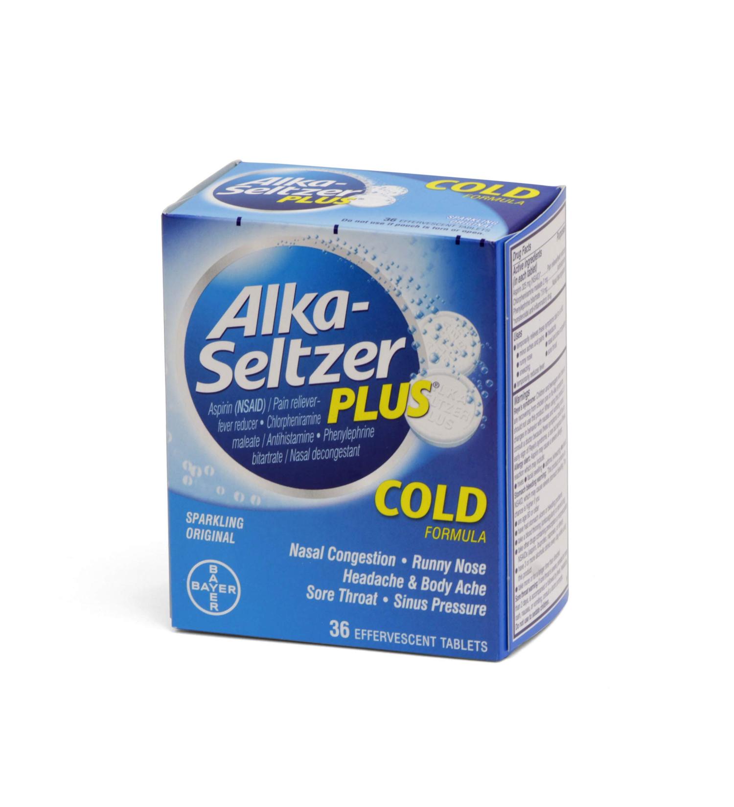 Alka-Seltzer Plus 43320 Tablets 36 Count 36 Tablets