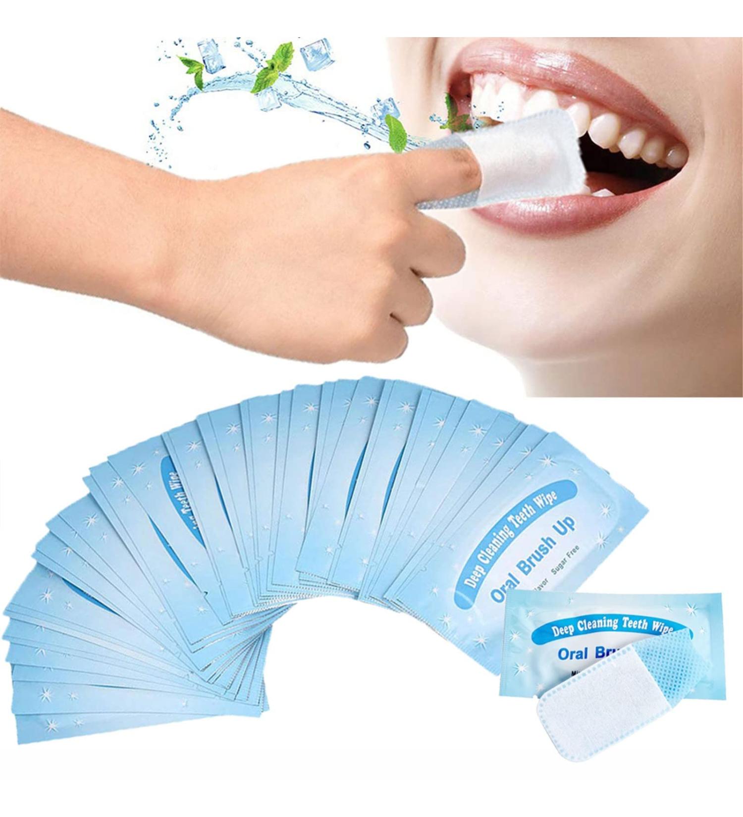 BuyzG 300 Packs Disposable Mint Tooth Lifting Towels | Nourishing Finger Towels for Deep Oral Cleaning - Buy Online on GoSupps.com