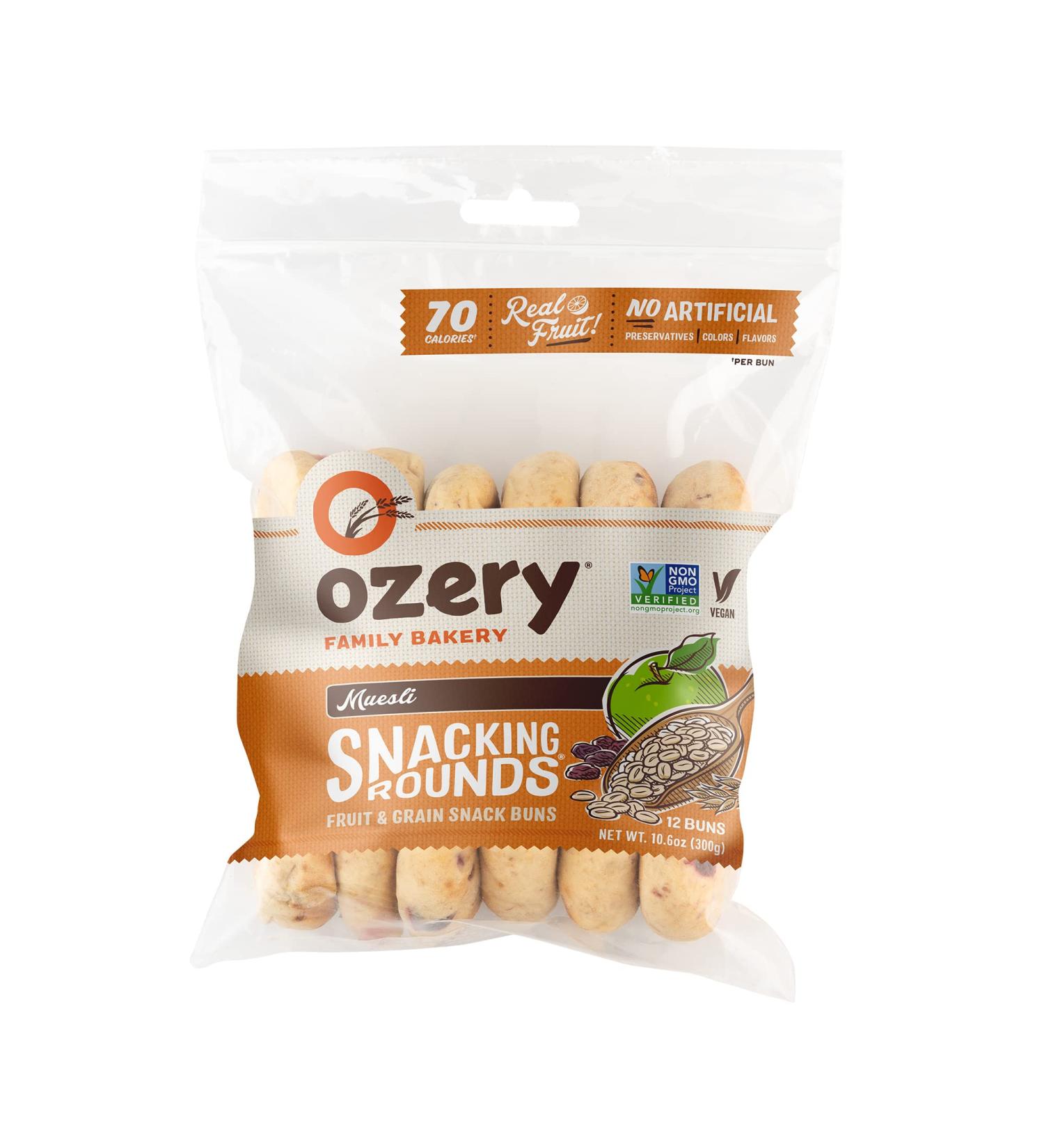 Ozery Bakery Muesli Snacking Rounds 10.6oz 6-Pack - Healthy Muesli Buns for Snacking - Buy Online on GoSupps.com