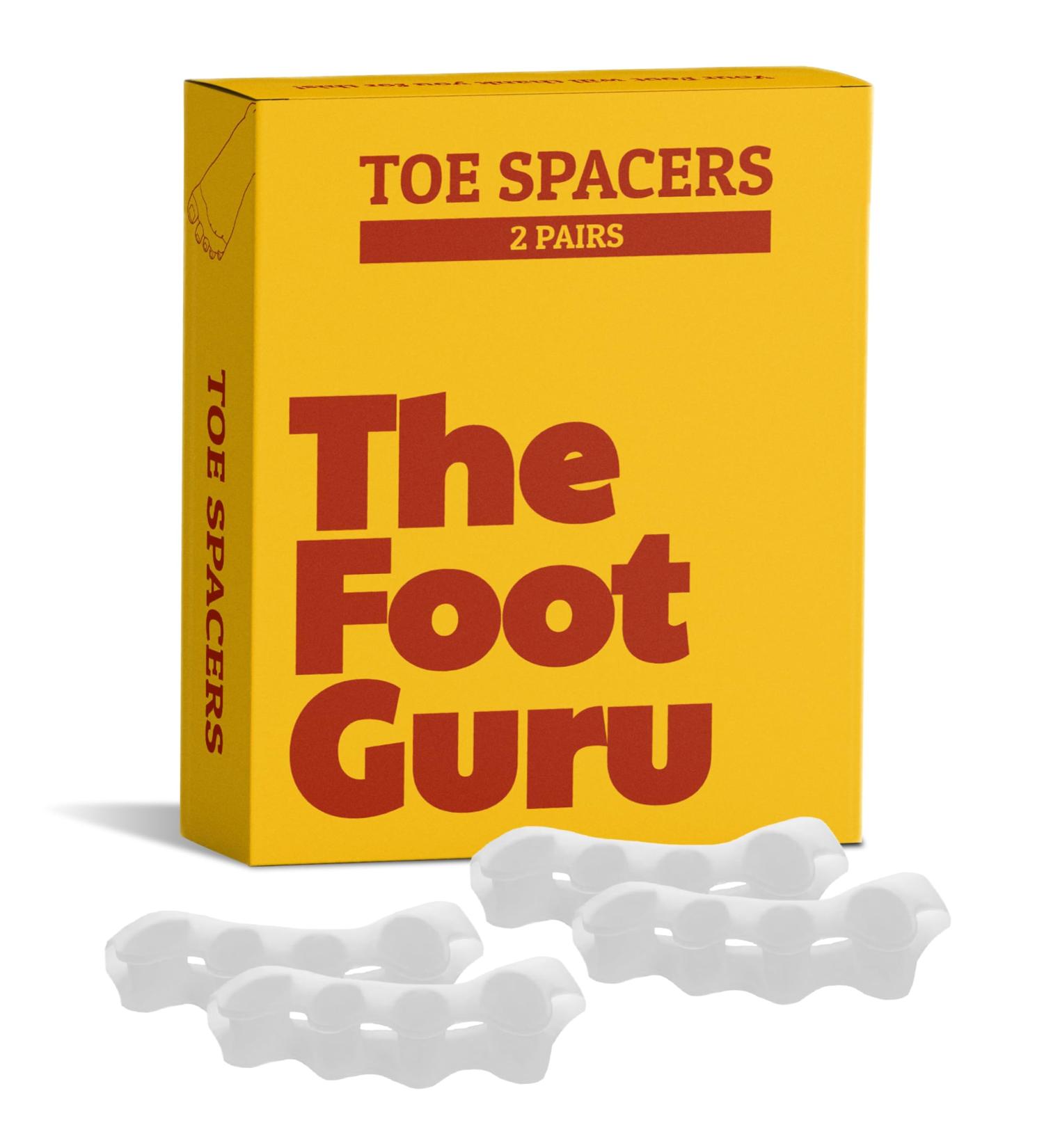 2x Pairs Orthopedic Toe Spacers | Bunion Corrector & Hammer Toe Straightener for Men & Women | Foot Pain Relief & Yoga Toe Spreaders - Buy Online on GoSupps.com