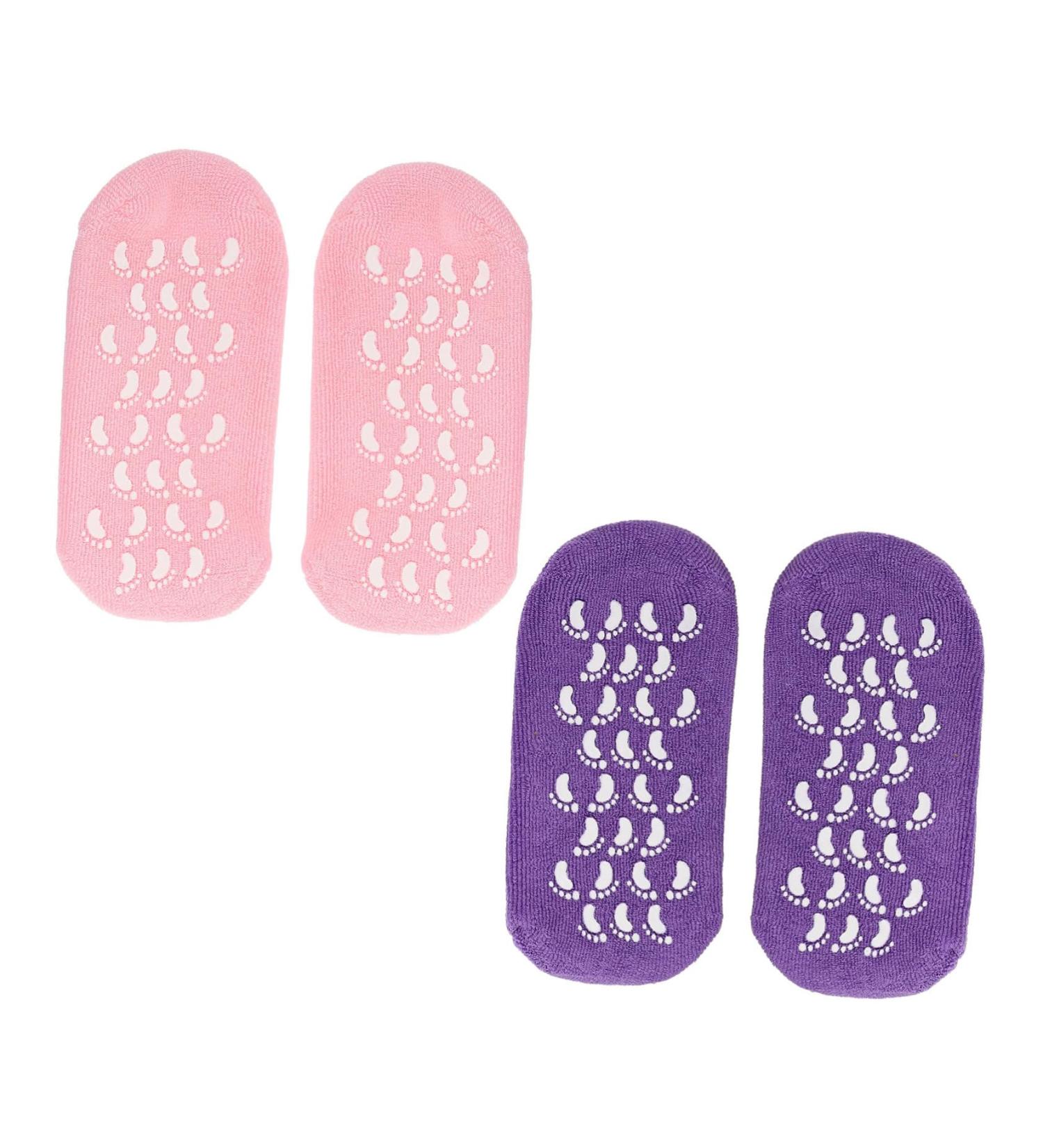 minkissy 2 Pairs Gel Socks Cracked Heel Repair Moisturizing Socks for Foot Care Foot Spa Sock Heel Socks for Dry Cracked Feet Comfortable Socks Miss Vegetable Gel Facial Mask Household 22x10x1cm - Buy Online on GoSupps.com