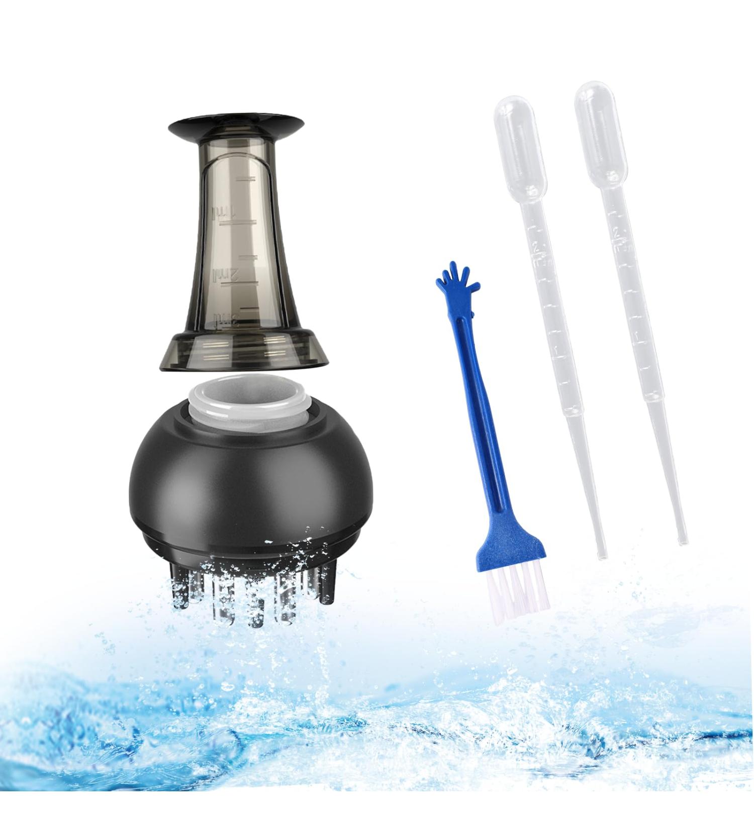 Rickmask Scalp Massage Brush - 2-in-1 Head Massager & Hair Treatment Applicator for Essential Oils & Serums | International Shipping Available - Buy Online on GoSupps.com