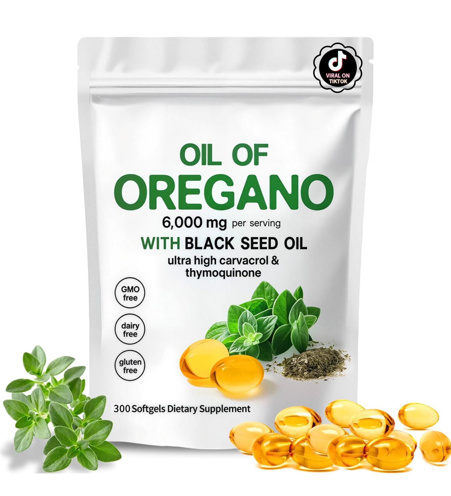 ZEYARUIBO Organic Oil of Oregano with Black Seed Oil 2-in-1 Oregano Oil Capsules Organic 300 Count | Plant-Based Non-GMO | Supports Wellness & Digestive Balance - Buy Online on GoSupps.com