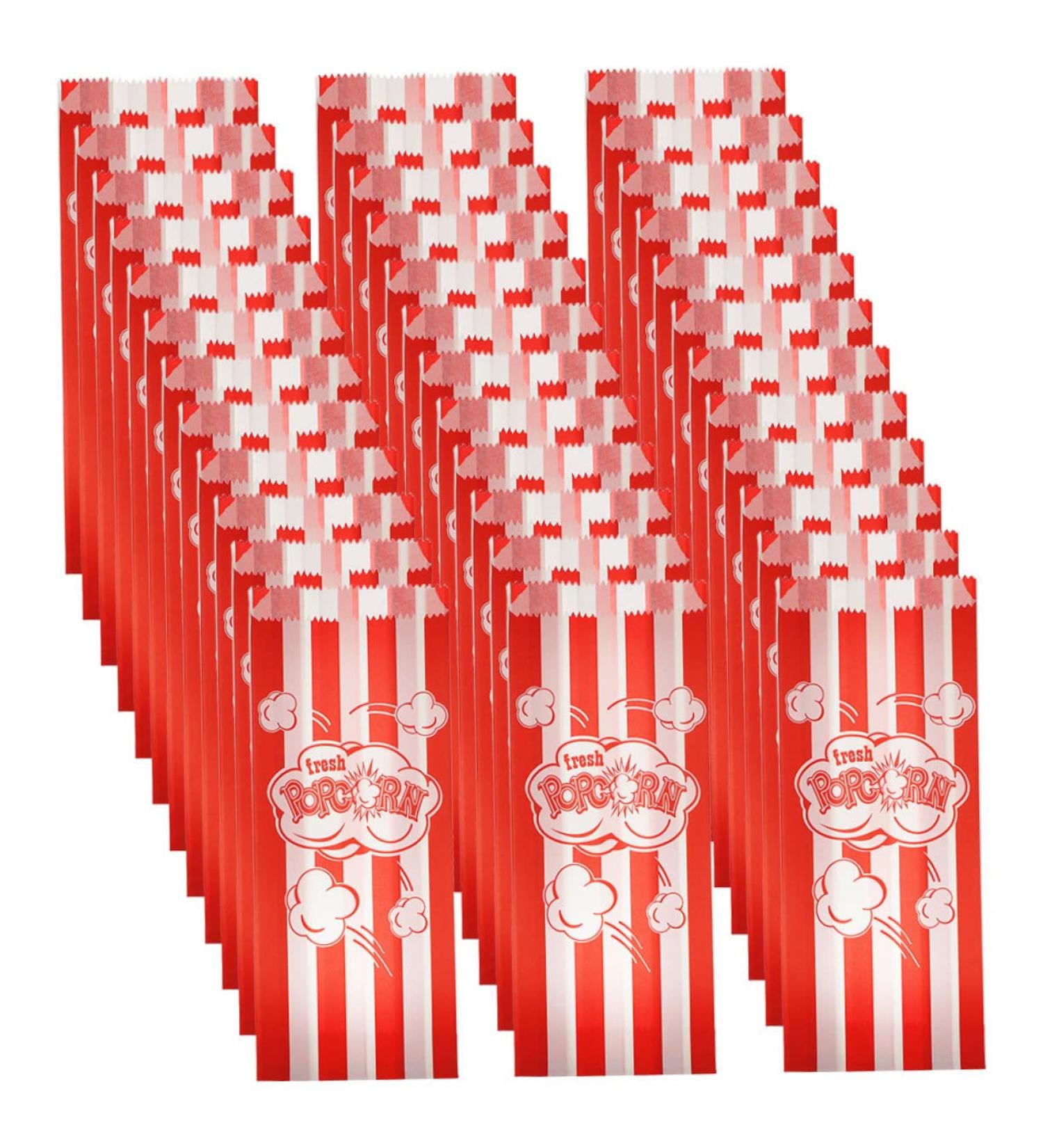 SOLUSTRE Disposable Snack Containers 50pcs Popcorn Packaging Bag Paper Food Packing Box Party Snack Bucket - Buy Online on GoSupps.com