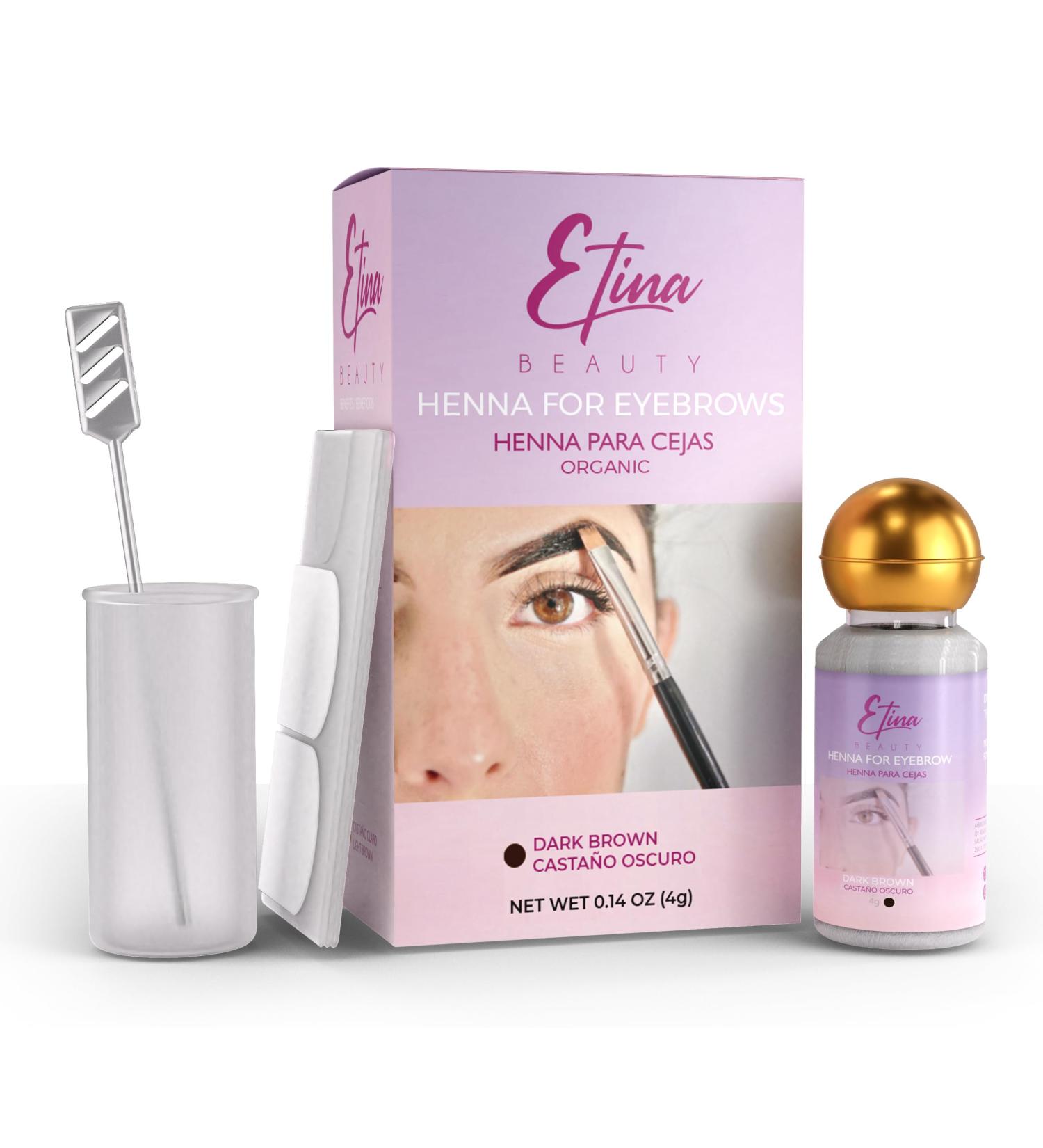 Organic Medium Brown Eyebrow Henna - 100% Natural Formula for Defined and Enhanced Brows - Buy Online on GoSupps.com