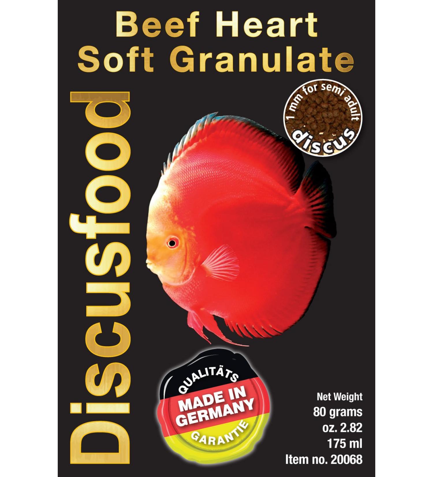 DISCUSFOOD Beef Heart Granulate Soft - 80 g
