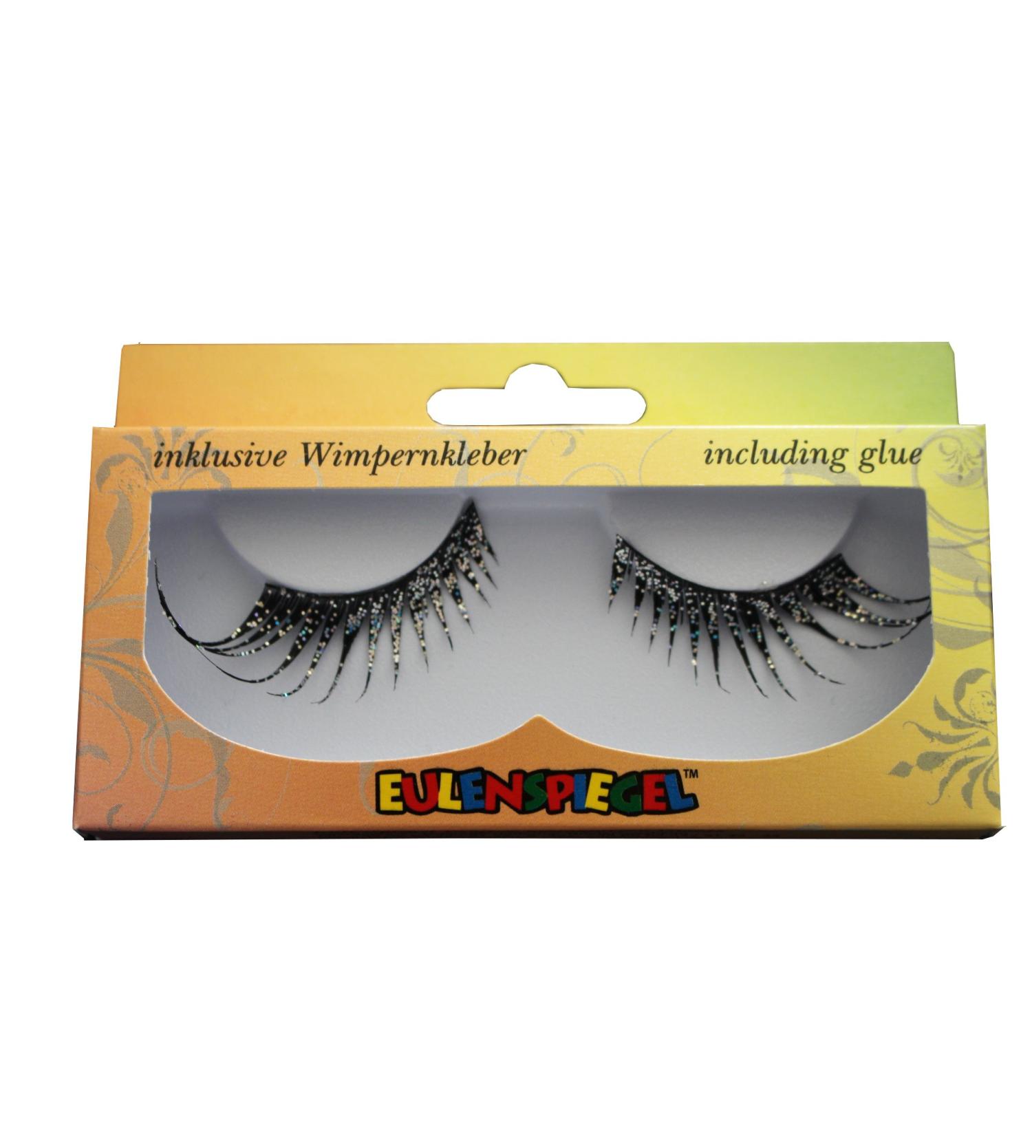 Eulenspiegel 001349 - Artificial eyelashes Cabaret Multi 1 ml special eyelash glue instructions for carnival theme party