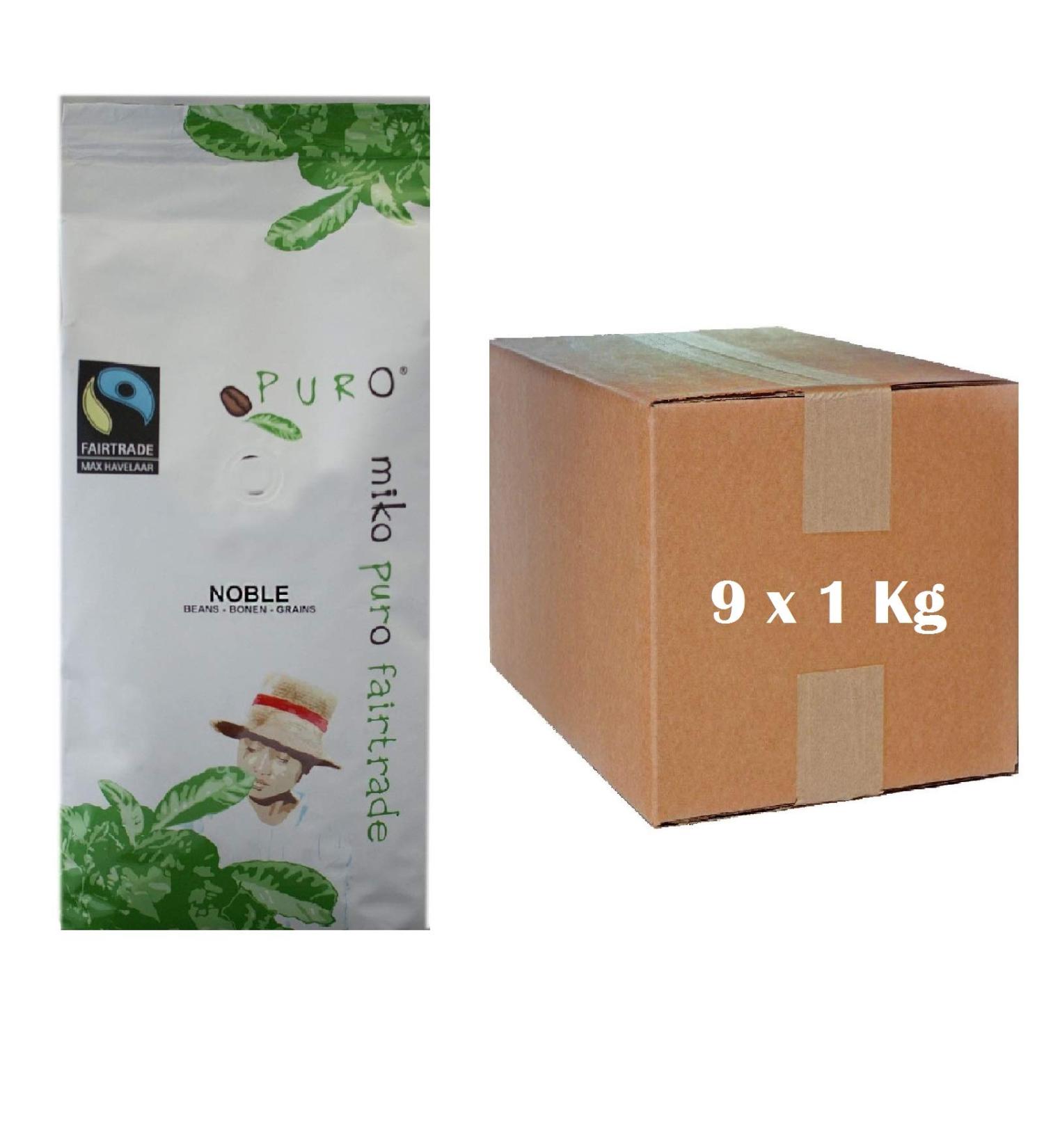 Cultino Miko Puro Noble Fairtrade coffee crema whole bean 9 x 1 kg