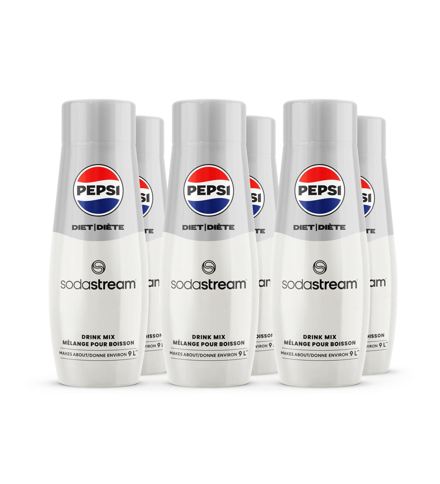 Diet Pepsi Flavour for Sodastream 440mL x 6 (Makes 54L) Diet Pepsi Flavour for SodaStream 440mL x 6 (Makes 54L) Diet Pepsi Flavour - Buy Online on GoSupps.com
