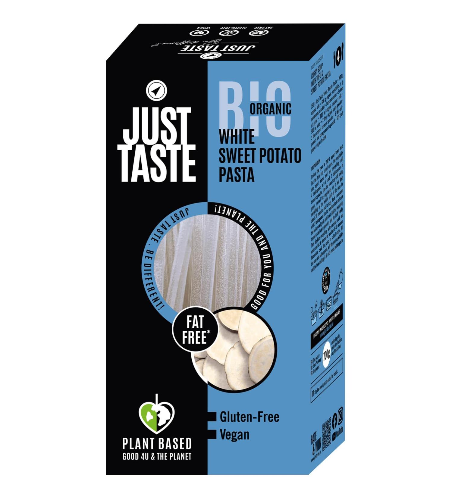  Just Taste Be different Just Taste Pack of 6 x 250g Sweet Potato Tagliatelle/Pasta Organic High Carbohydrate Ideal for Athletes and Sportsmen Low Sugar 84g - Buy Online on GoSupps.com