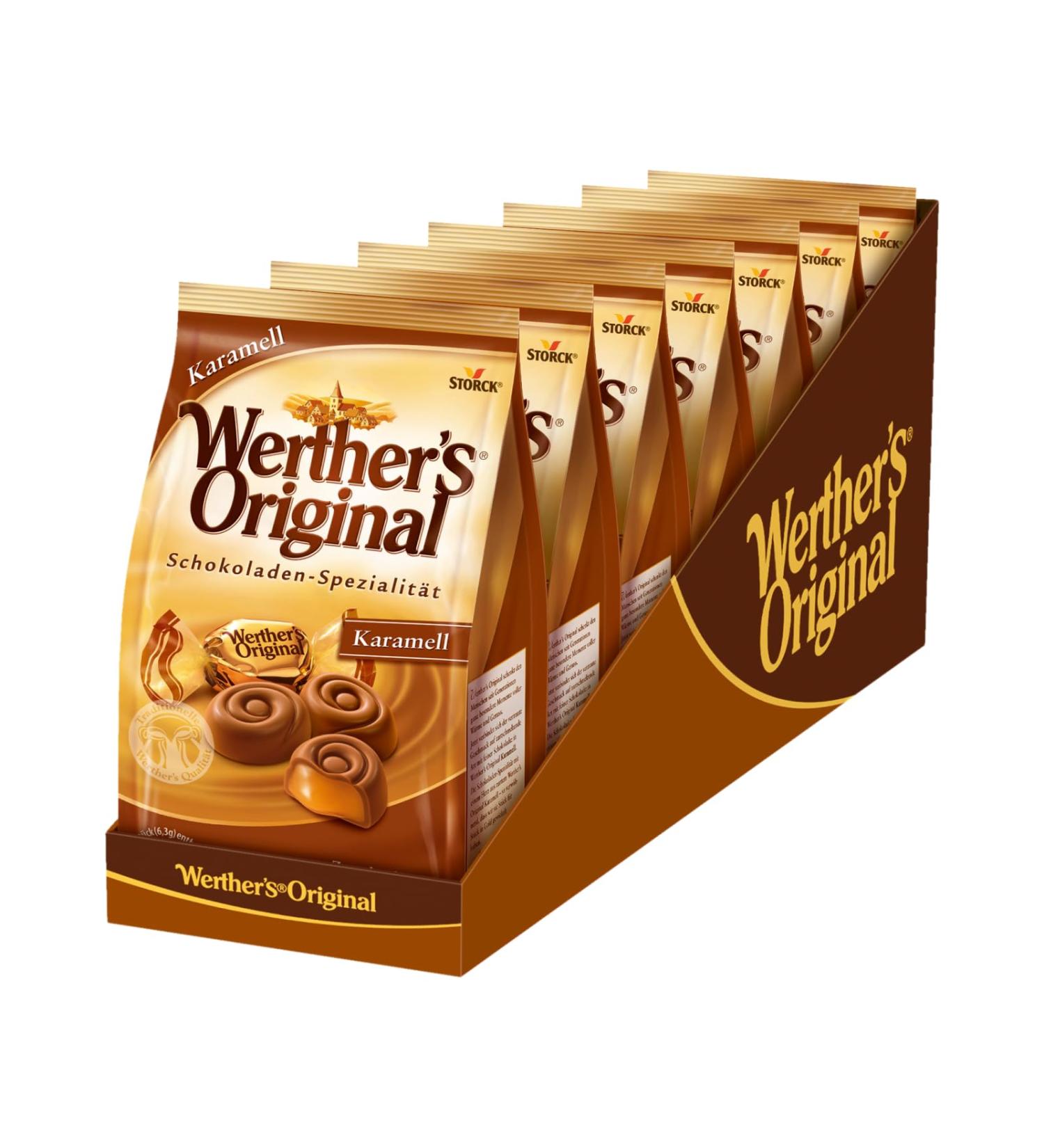 Werther's Original Caramel Milk Chocolate (7 x 153g) - Rich Caramel Filling Treats - Buy Online Internationally - Buy Online on GoSupps.com