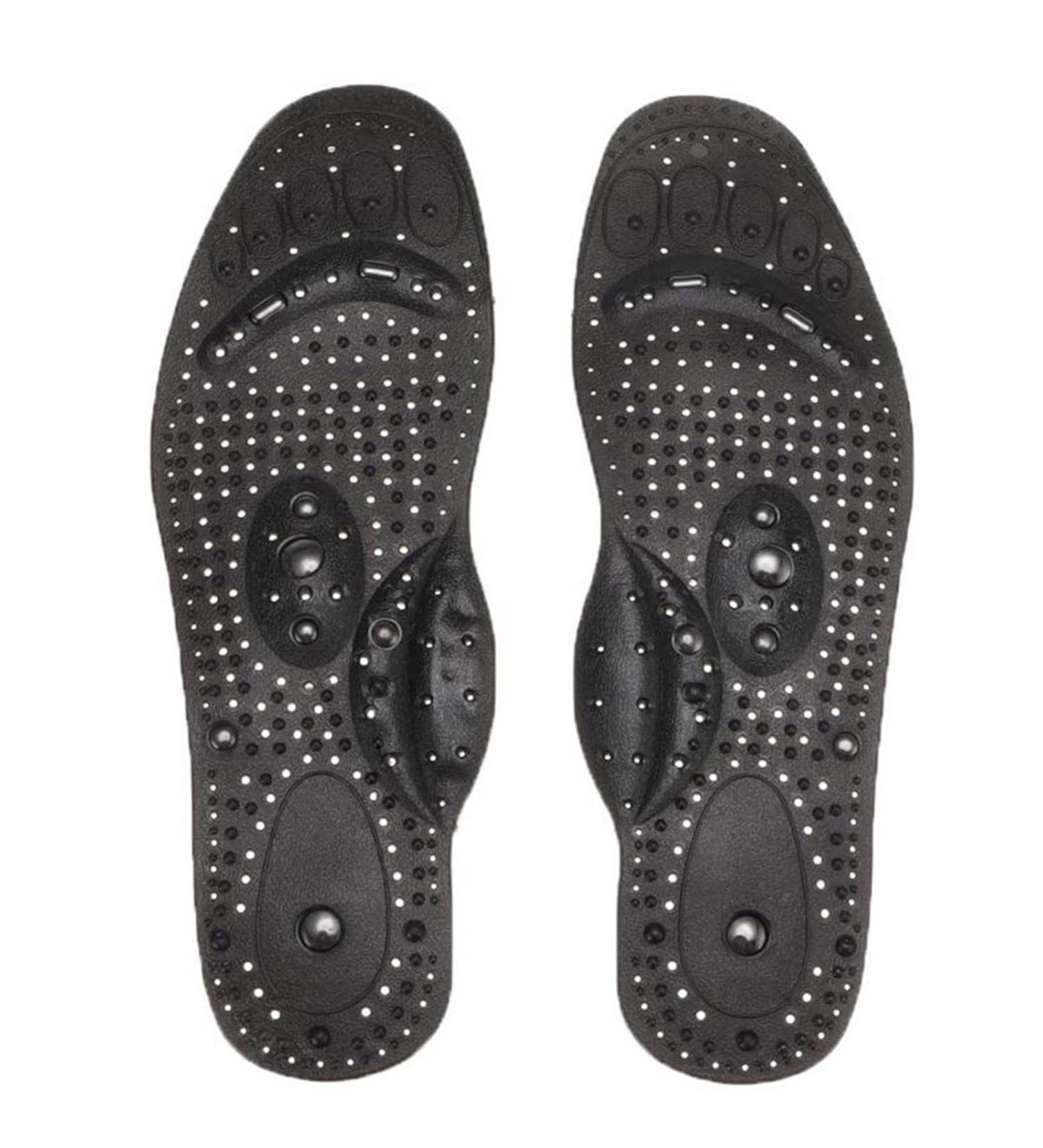 Acupressure Magnetic Shoe Insoles for Pain Relief - Foot Massage Therapy Inserts for Men - Buy Online on GoSupps.com