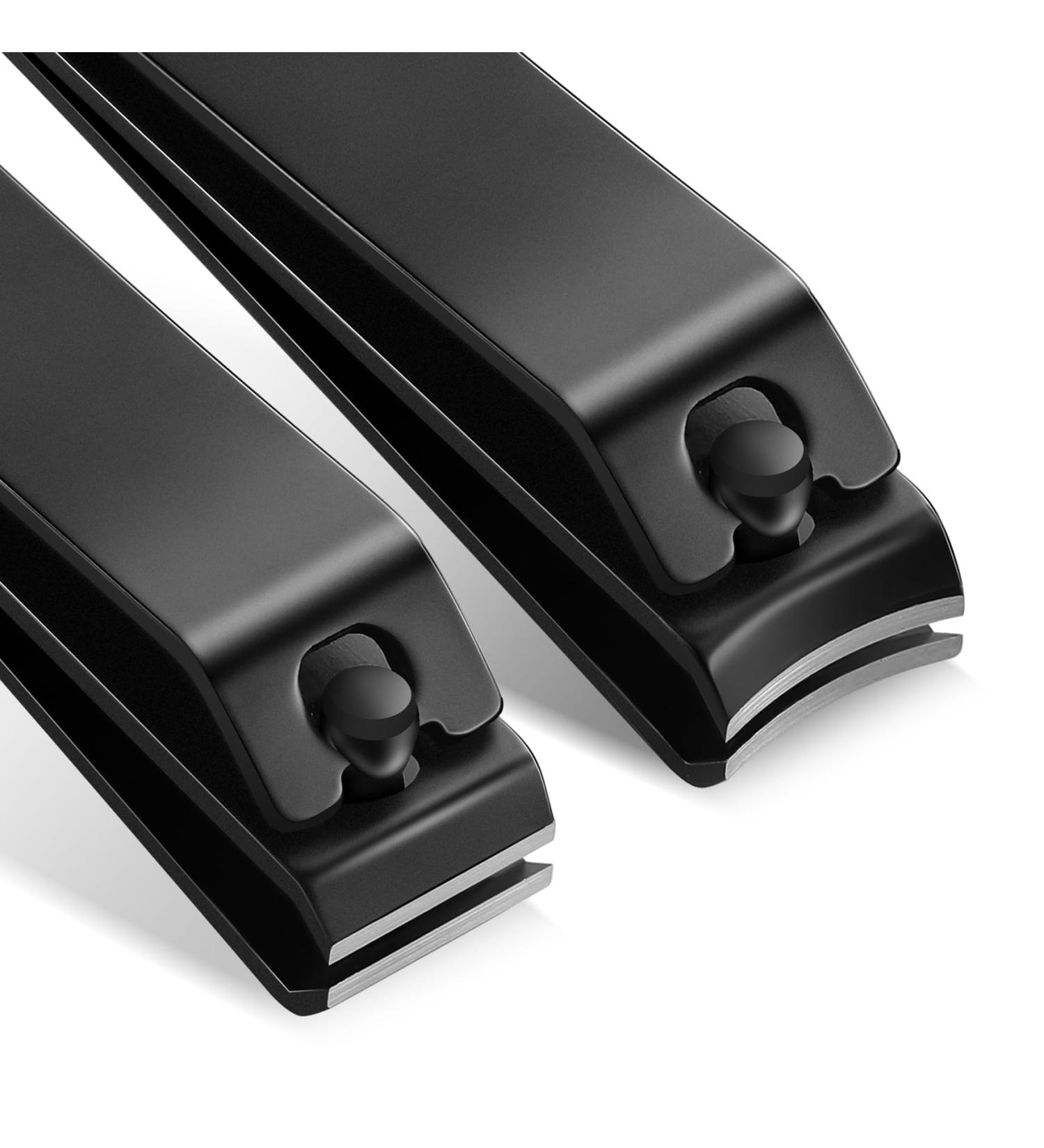 FVION Nail Clip Set - Premium Stainless Steel Curved & Straight Nail Clippers for Fingernails & Toenails - Sharp & Durable (Black) - Buy Online on GoSupps.com