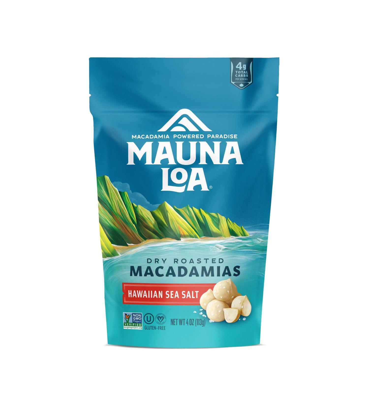 Mauna Loa Dry Roasted Macadamias with Hawaiian Sea Salt - 4 oz (113 g) - Buy Online on GoSupps.com