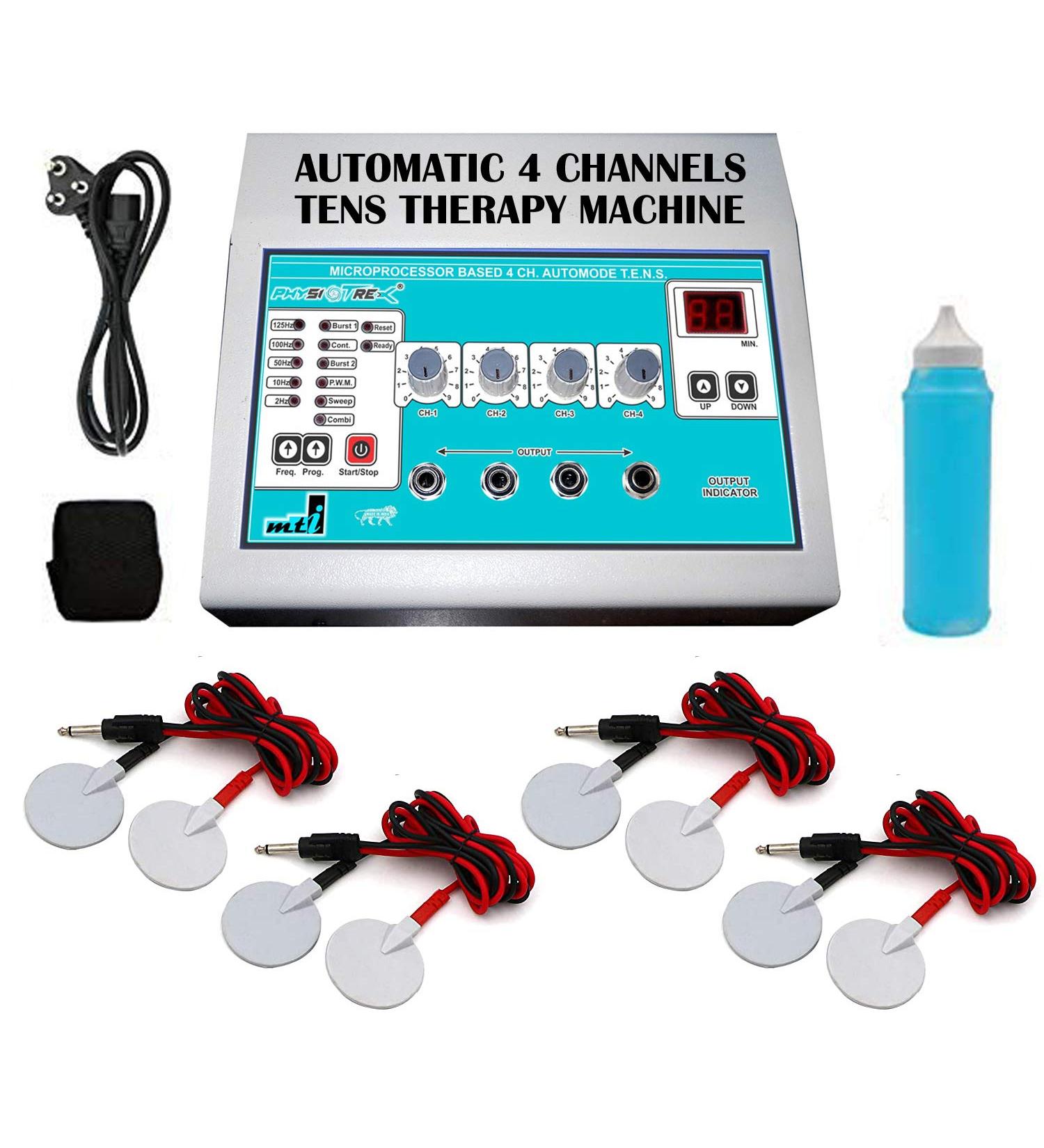 PHYSIOTREX Physiotherapy Equipment Digital LCD Auto-Mode Display 4 Ch TENS - Buy Online on GoSupps.com