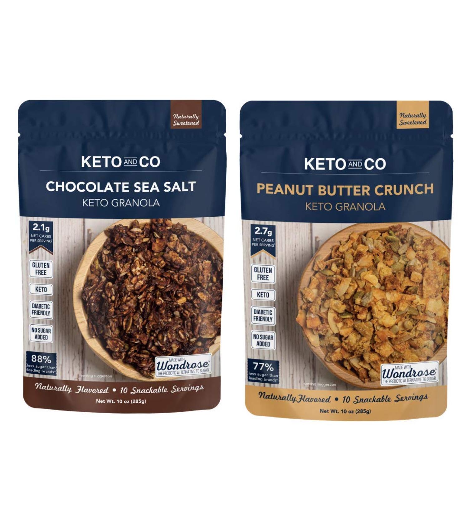 Keto and Co Peanut Butter Crunch Granola - Low Carb, 10 oz (285g) | Keto-Friendly Snack - Buy Online on GoSupps.com