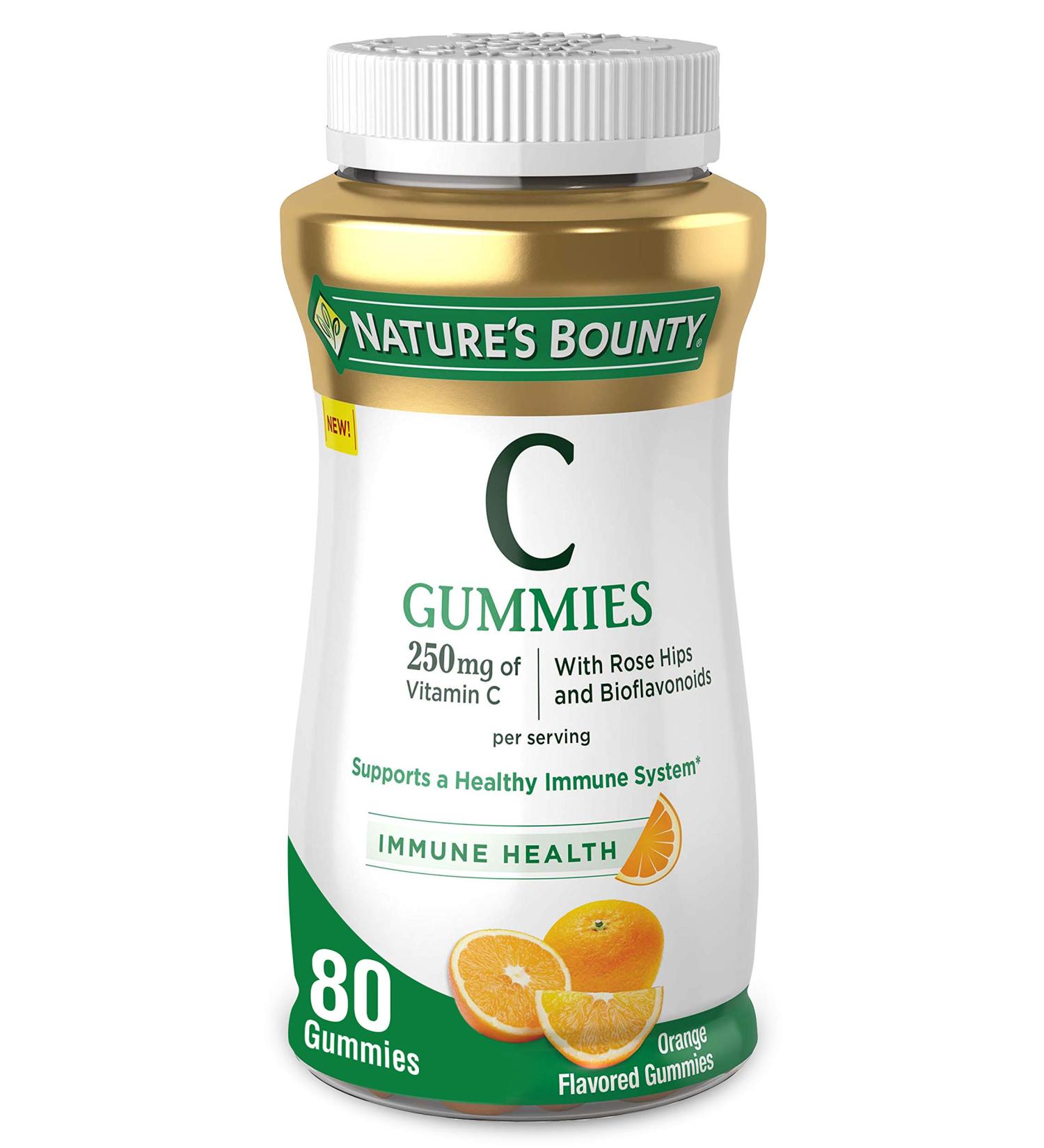 Nature's Bounty Vitamin C Gummies - 250mg Orange Flavor, 80 Count - Buy Online on GoSupps.com
