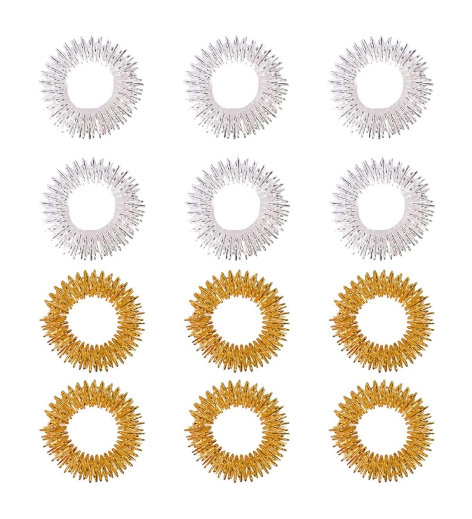 Magiclulu 20-Pack Finger Massage Rings Calming Sensory Toys for Kids | Mini Iron Restless Finger Spring Cuffs - Buy Online on GoSupps.com