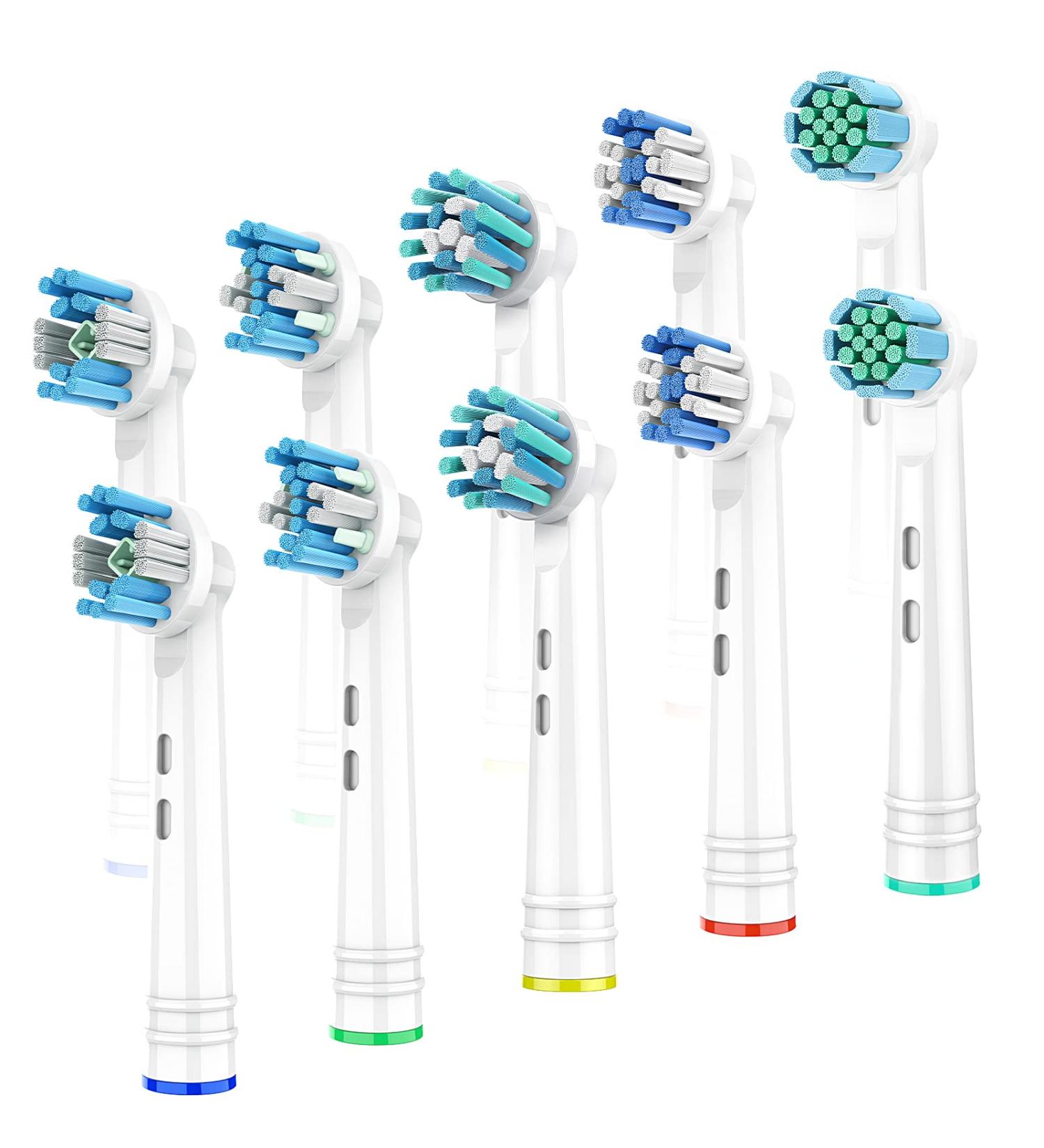 10 Pack Compatible Replacement Toothbrush Heads for Oral B Braun Electric Toothbrush - Professional Precision Brush Heads for Oral B 7000/Pro 1000/9600/5000/3000/8000 - Buy Online on GoSupps.com