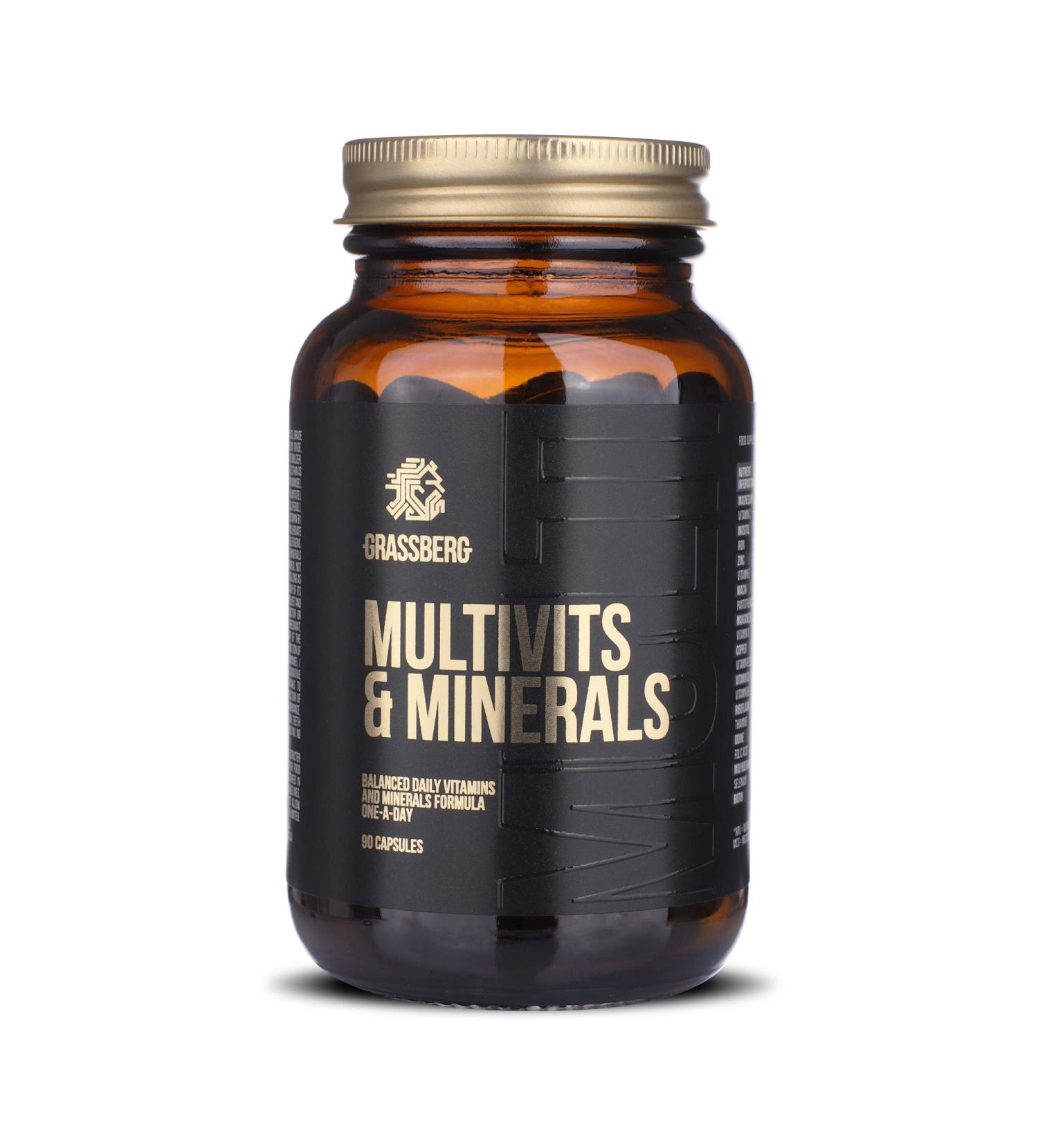 SIA GRASSBERG Grassberg Multivits & Minerals 90 Capsules Unflavoured 90 capsules - Buy Online on GoSupps.com