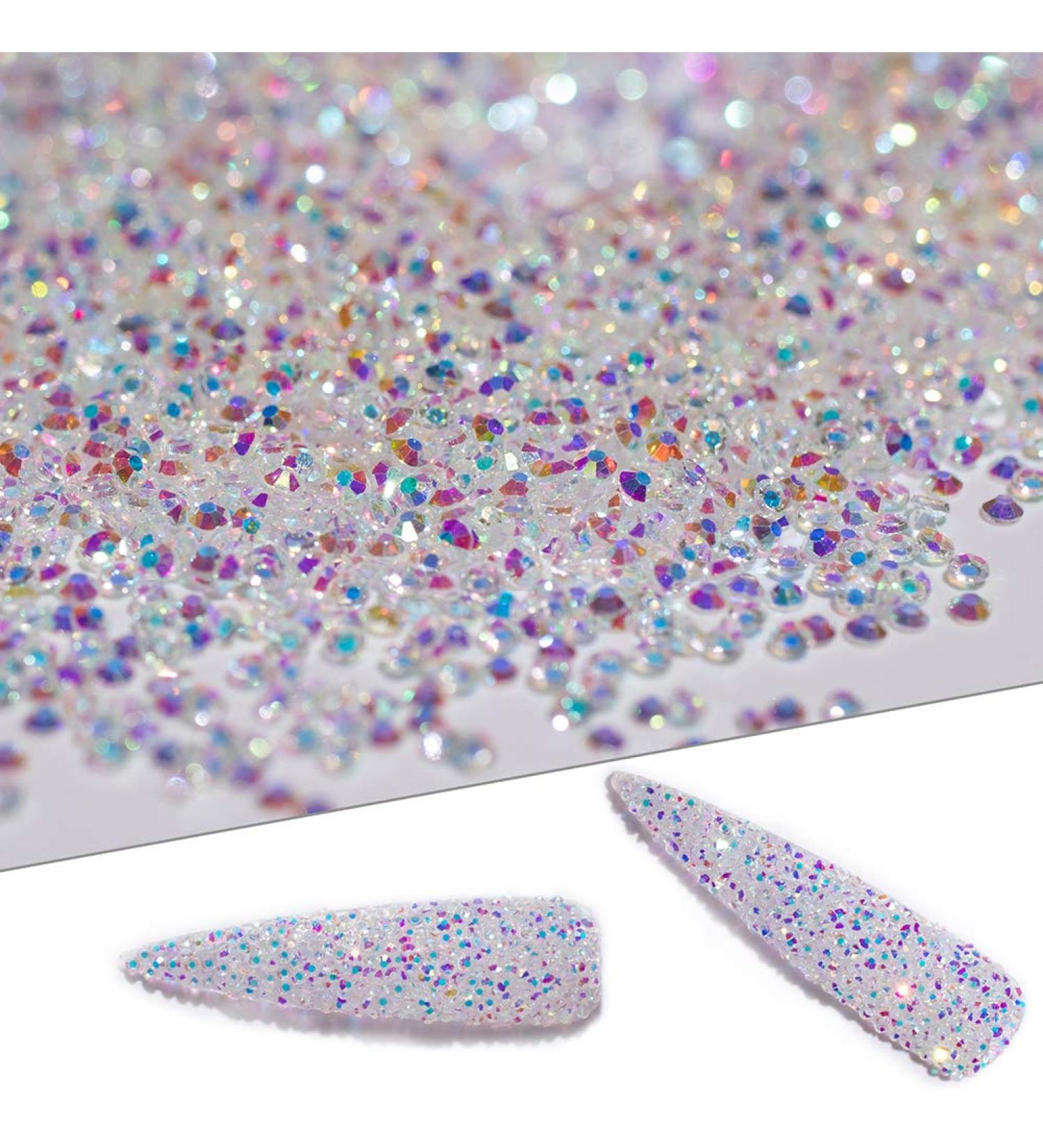 5000Pcs Ultra Mini 1.2mm AB Rhinestones for Nail Art & Crafts | Iridescent Crystals with Long Lasting Shine - DIY Beauty Supplies - Buy Online on GoSupps.com