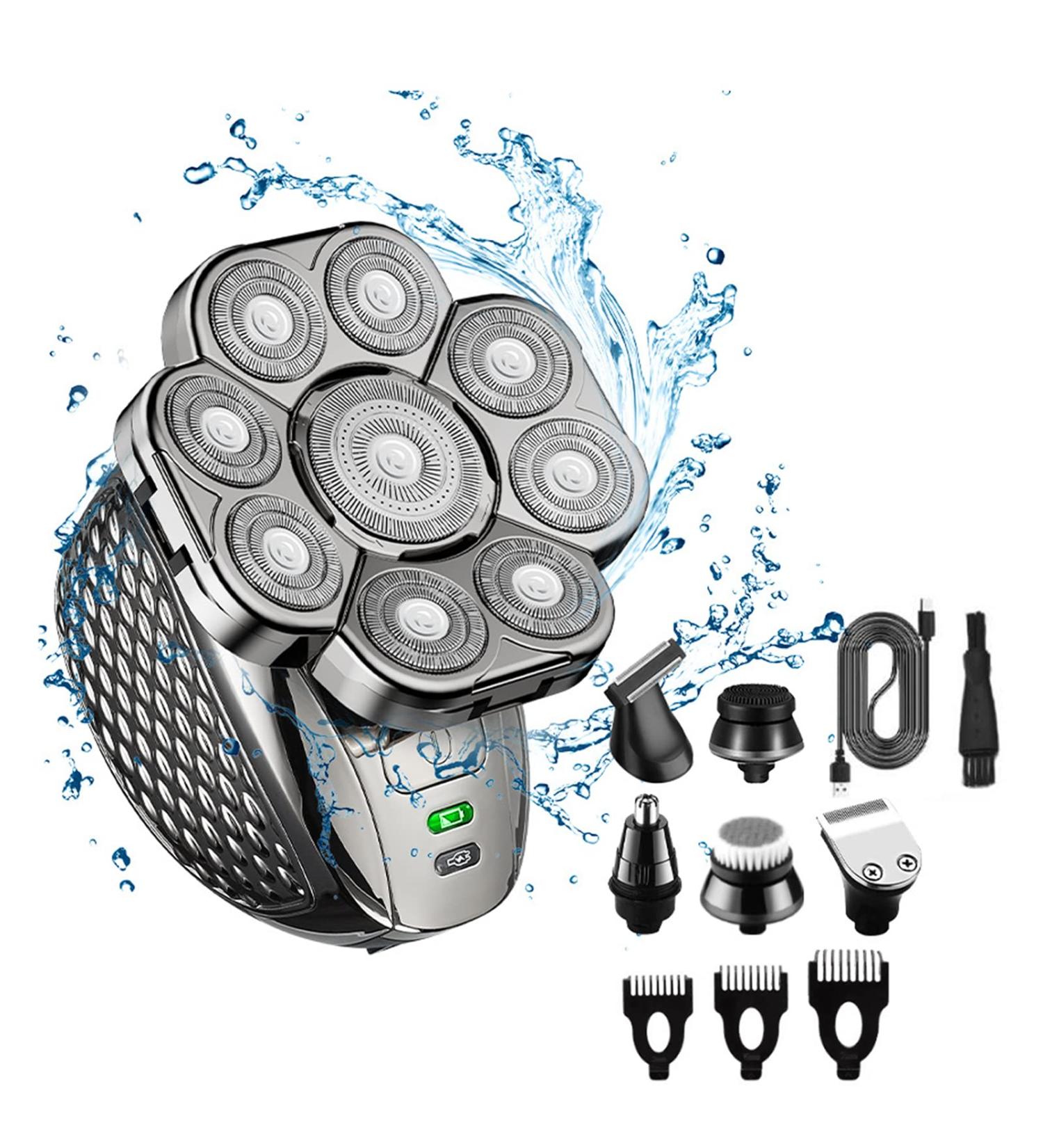 Layhou Men's Hair Trimmer Multifunctional Electric Beard Shaver Washable Cordless Electric Body Hair Trimmer USB Rechargeable - Buy Online on GoSupps.com