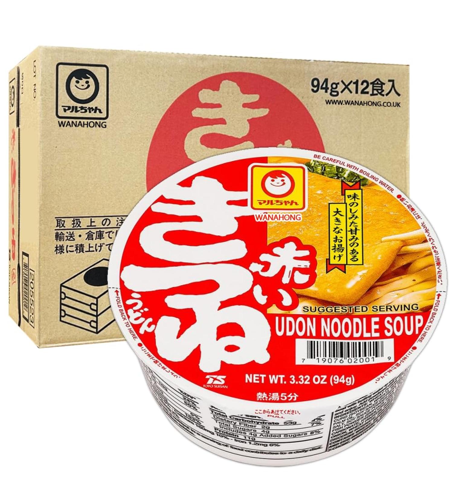 WaNaHong Maruchan Japanese Instant Udon Bowl with Fried Tofu BOX of 12 Bowls  - Buy Online on GoSupps.com